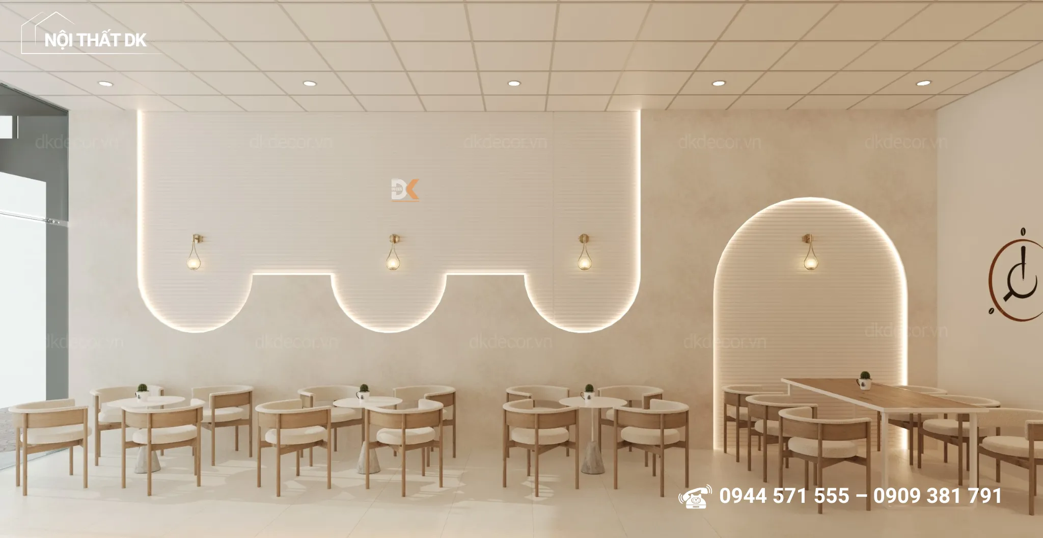 không gian quán coffee rosa 