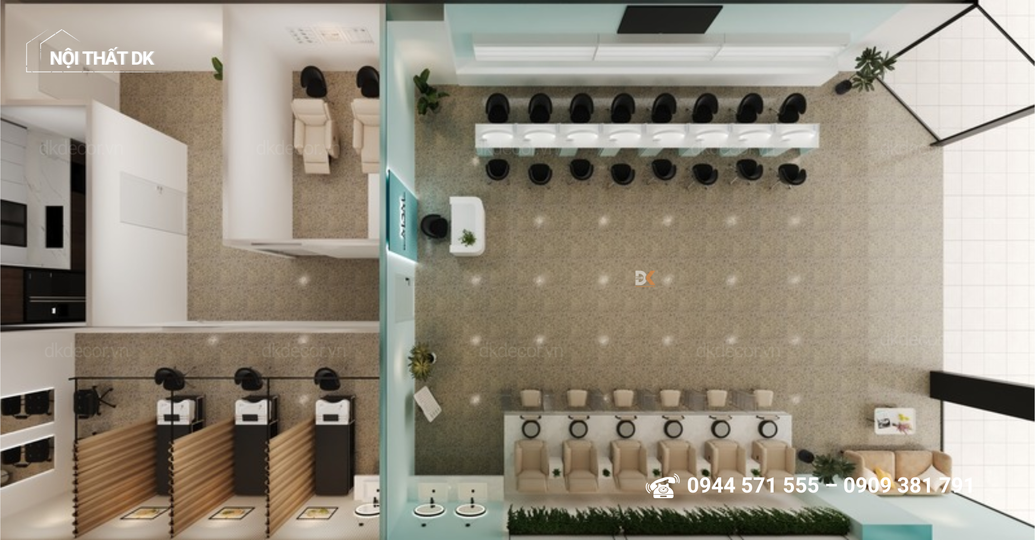 thiết kế tiệm nails tại úc