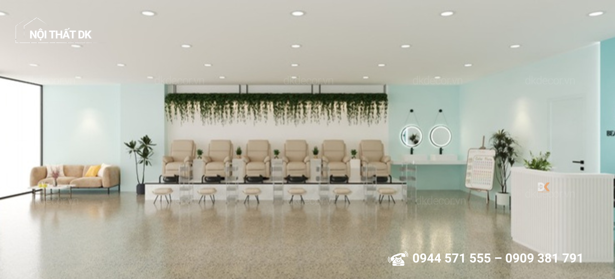 thiết kế tiệm nails tại úc