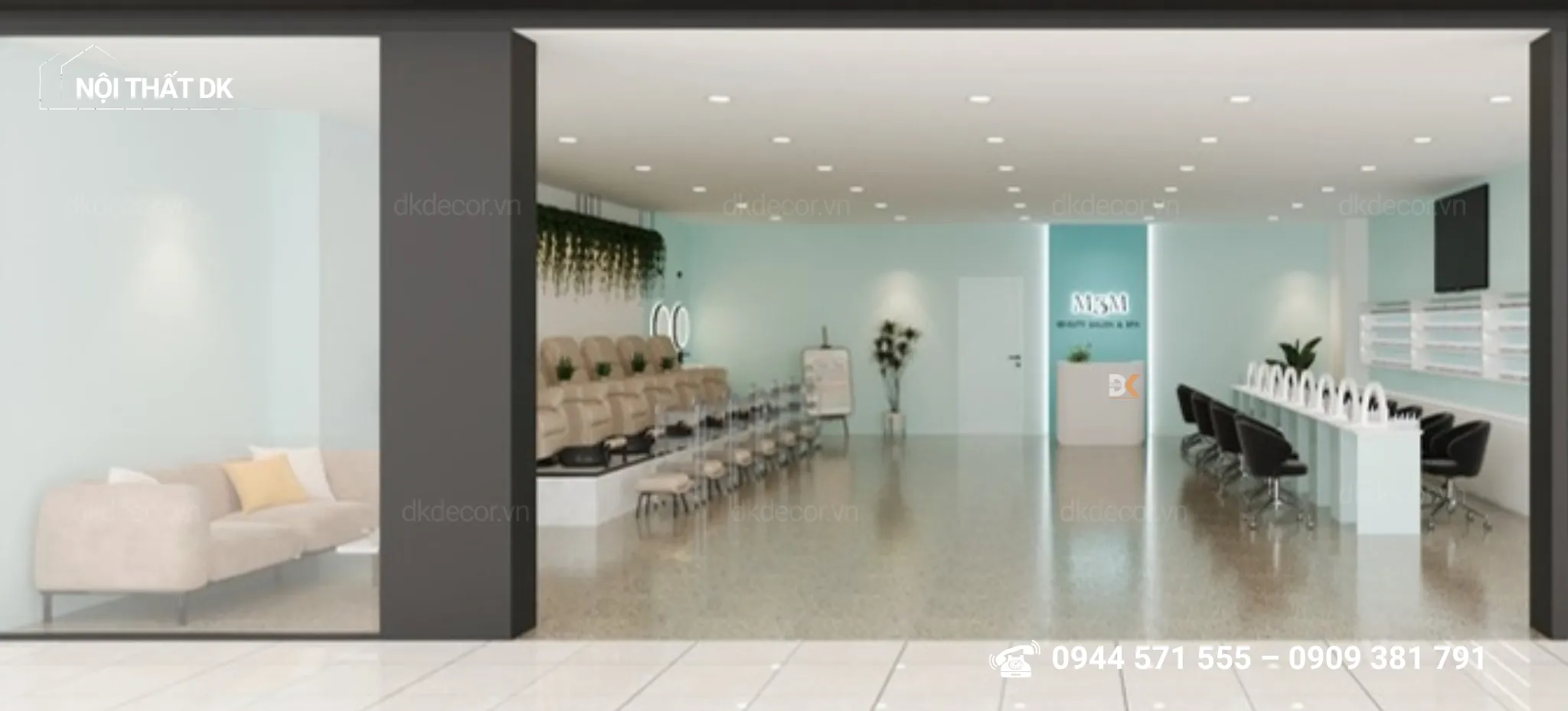 thiết kế tiệm nails tại úc