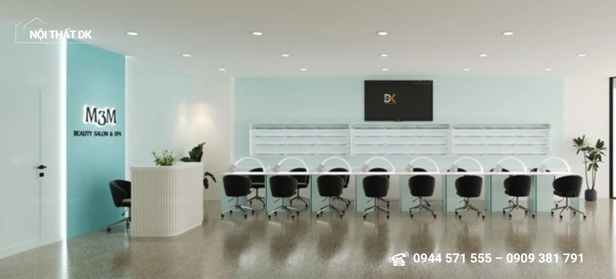 thiết kế tiệm nails tại úc