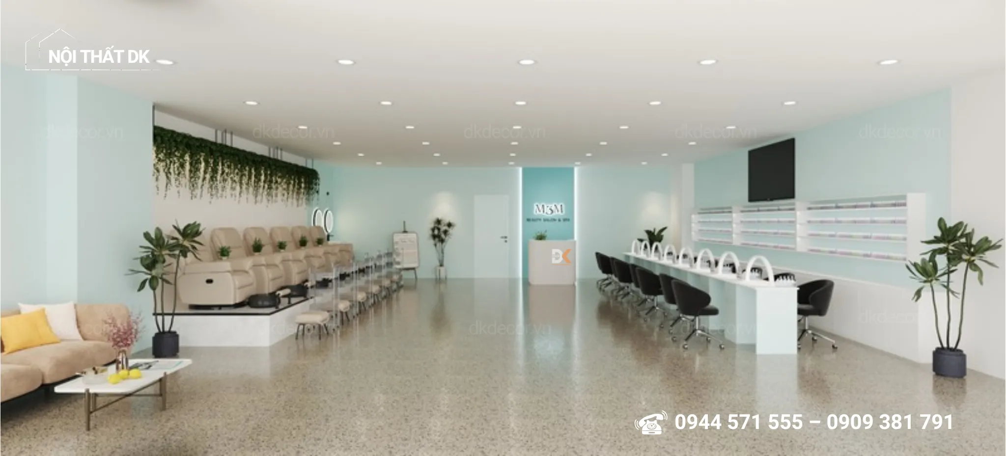 thiết kế tiệm nails tại úc