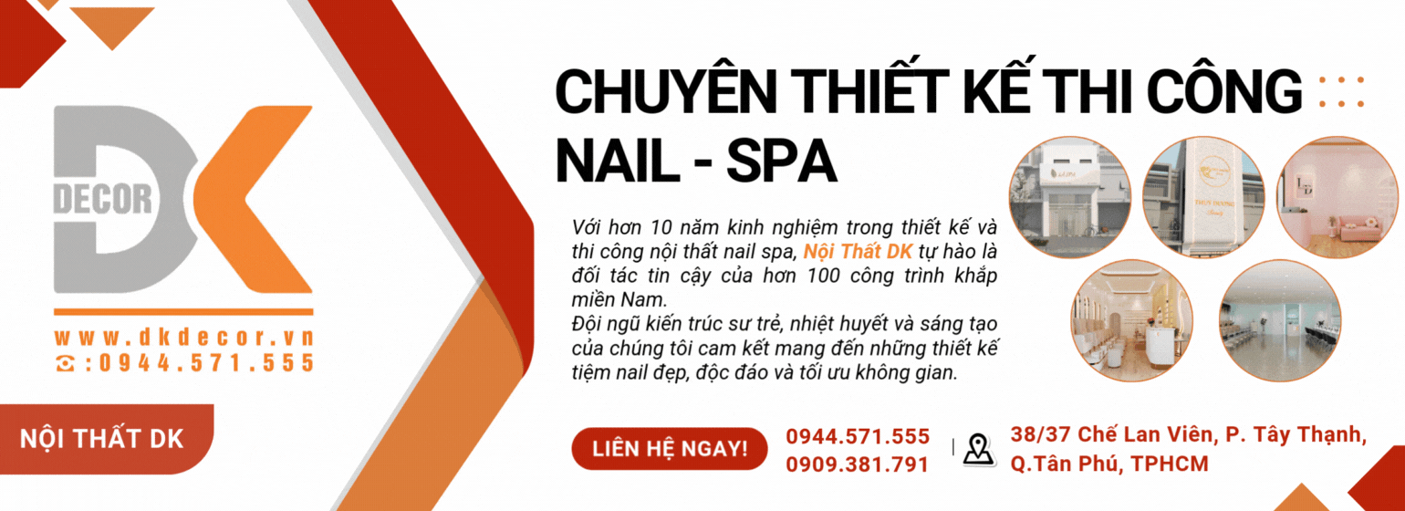 thiết kế tiệm nail - nội thất spa