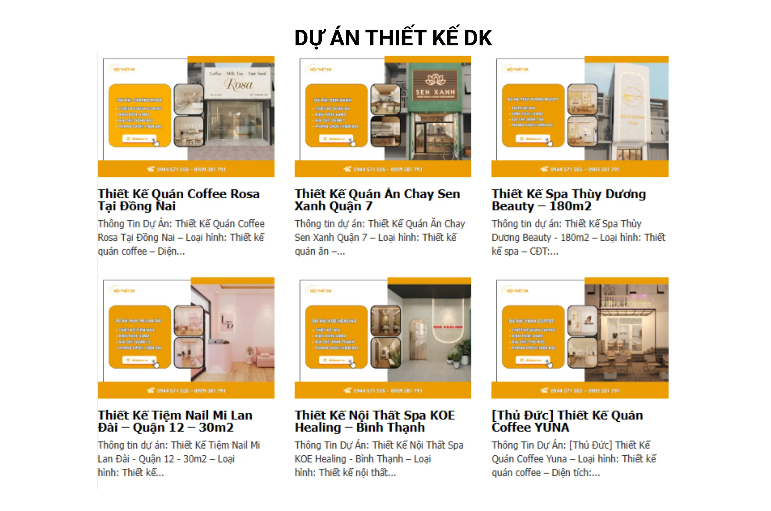 Dự án thiết kế tiệm nail - Nội Thất DK dự án thiết kế dk