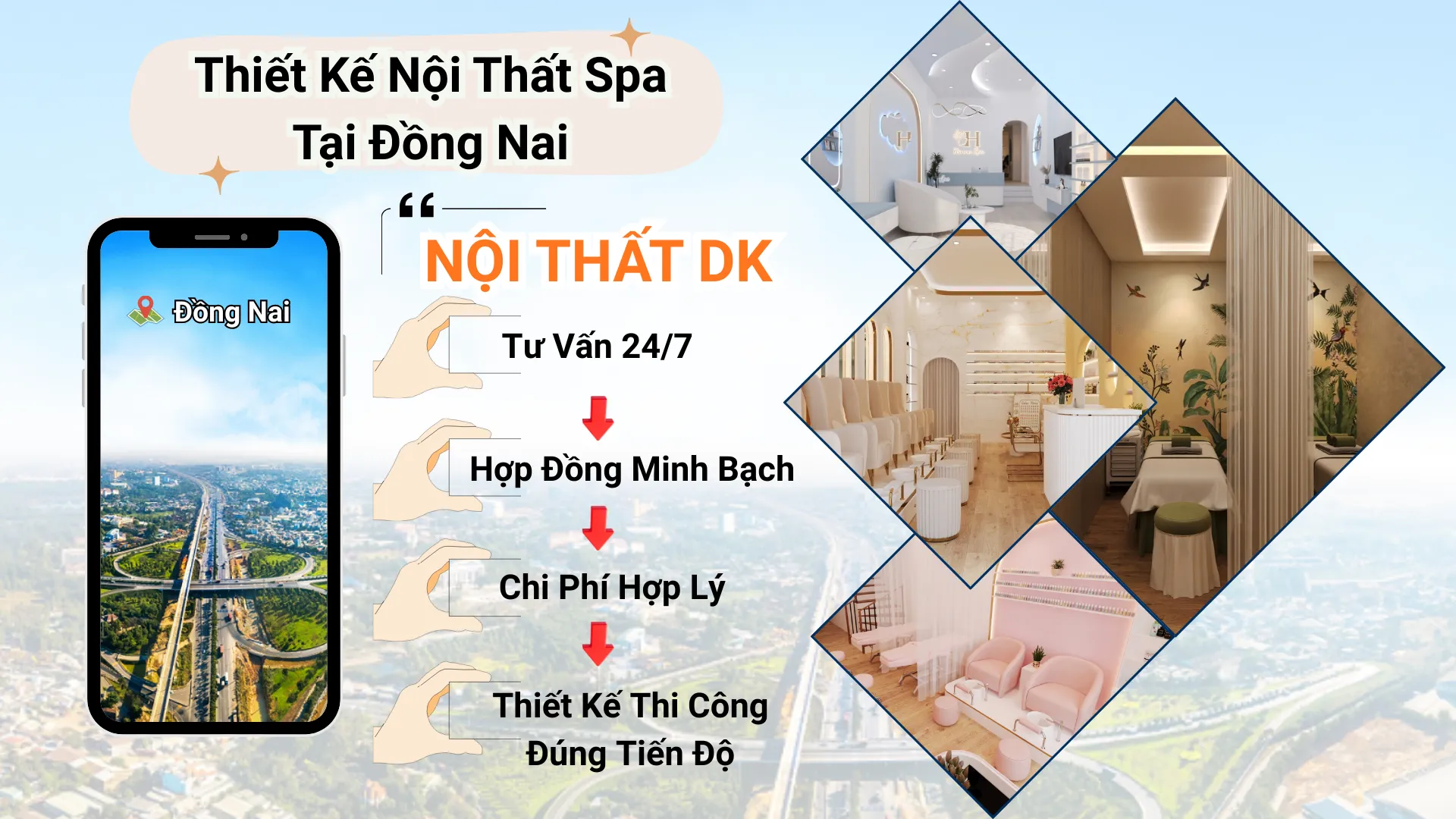 thiết kế nội thất spa tại đồng nai - nội thất DK