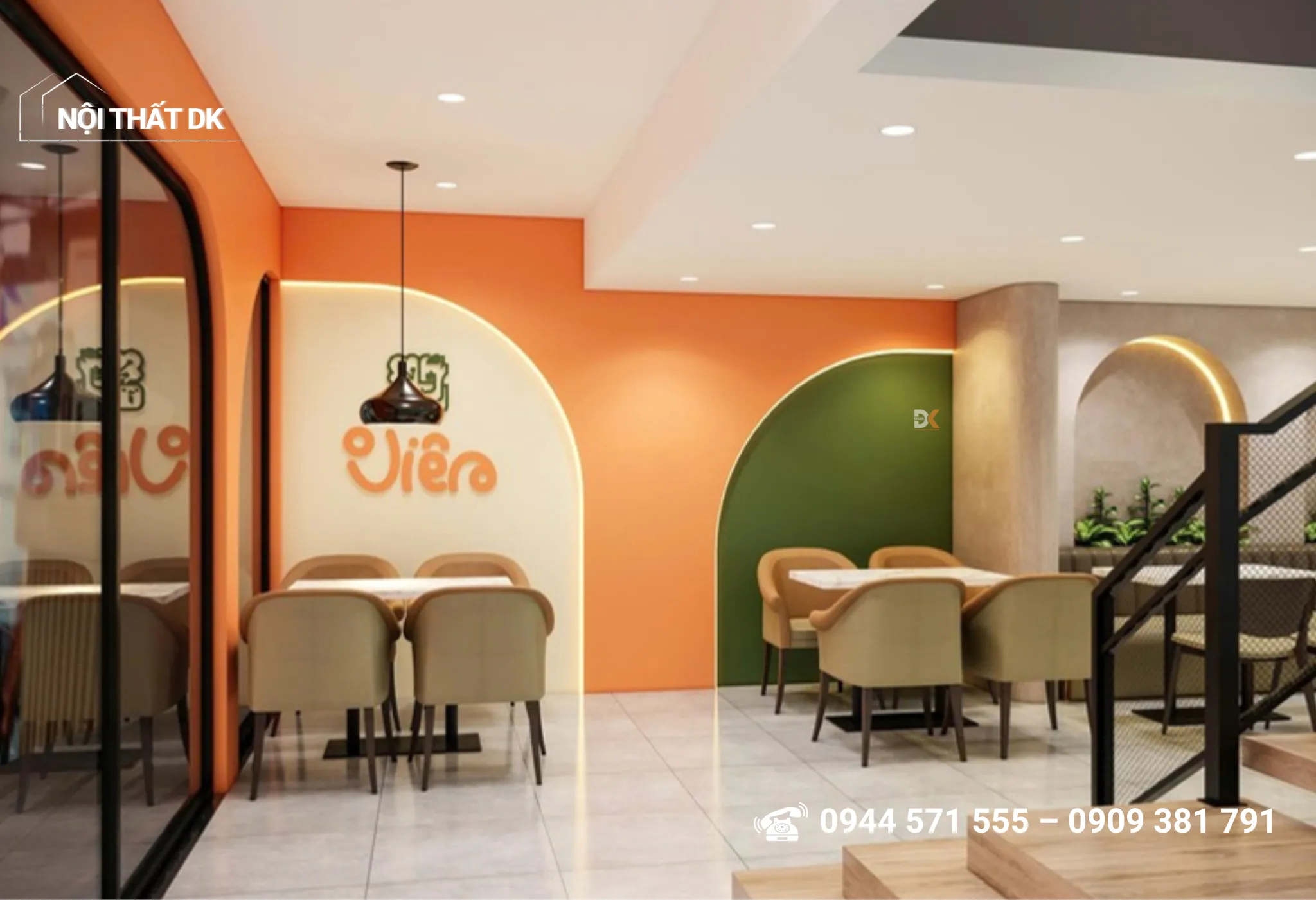 thiết kế quán ăn Viên - quán cafe tại Thủ Đức