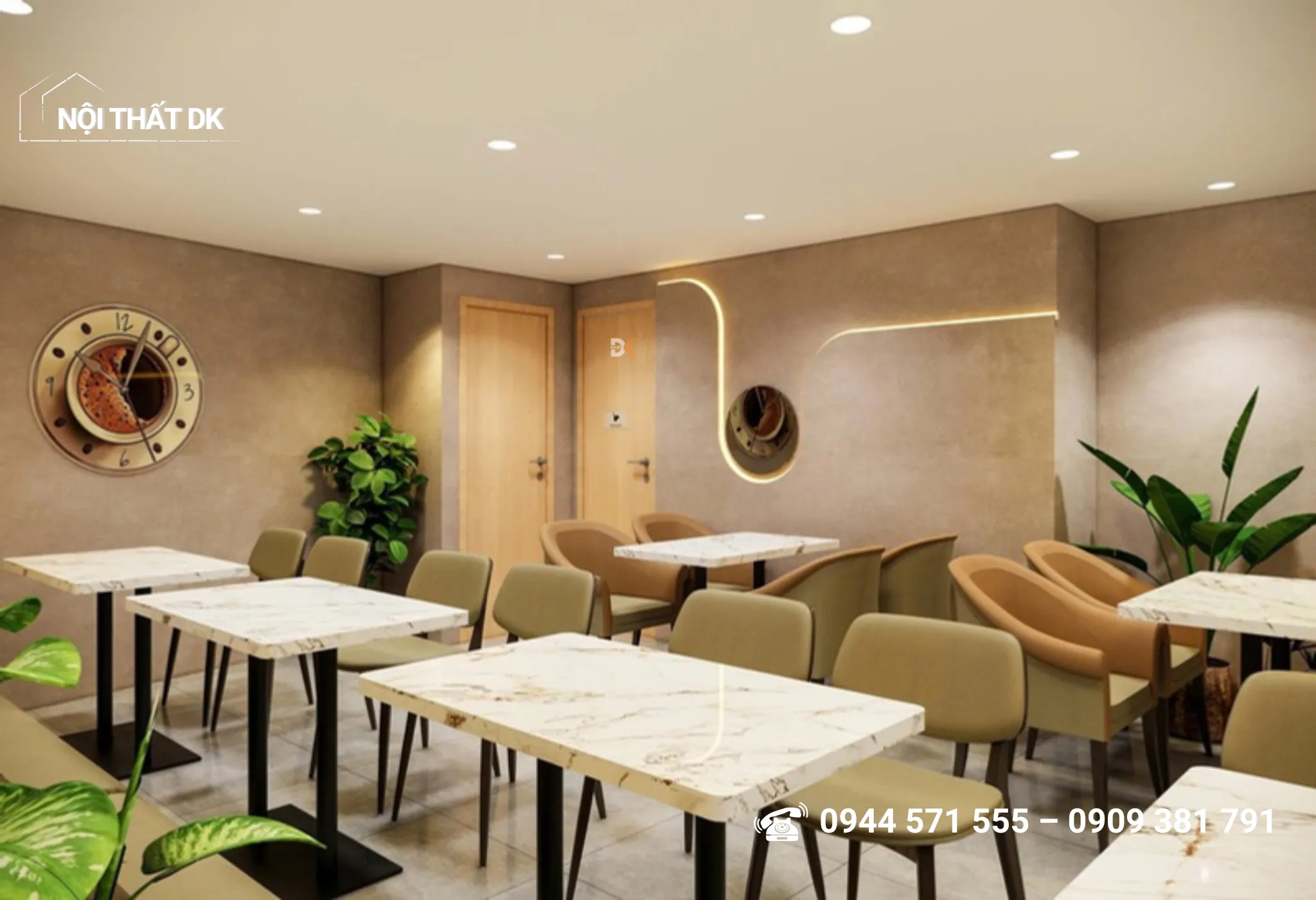 thiết kế quán ăn Viên - quán cafe tại Thủ Đức