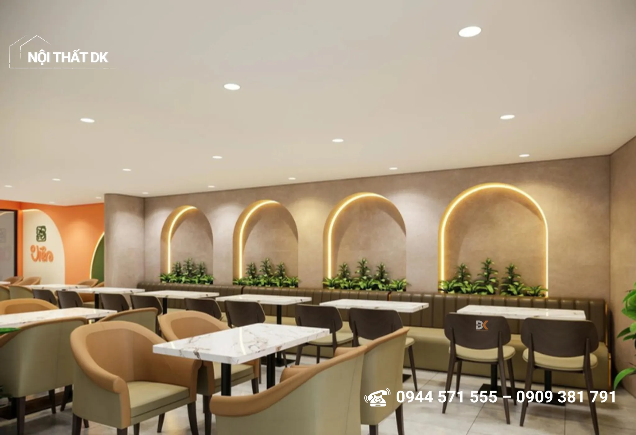 thiết kế quán ăn Viên - quán cafe tại Thủ Đức