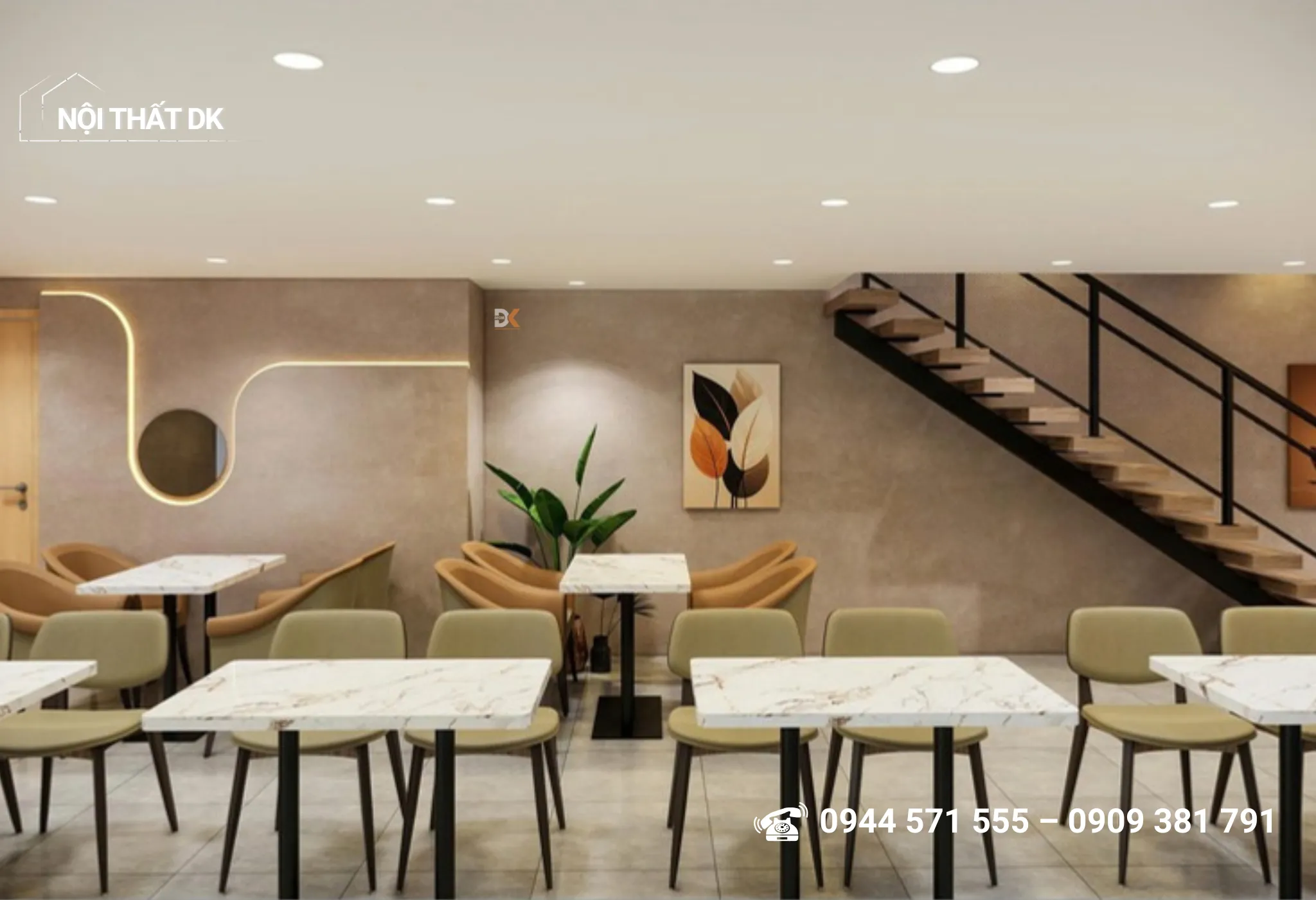 thiết kế quán ăn Viên - quán cafe tại Thủ Đức