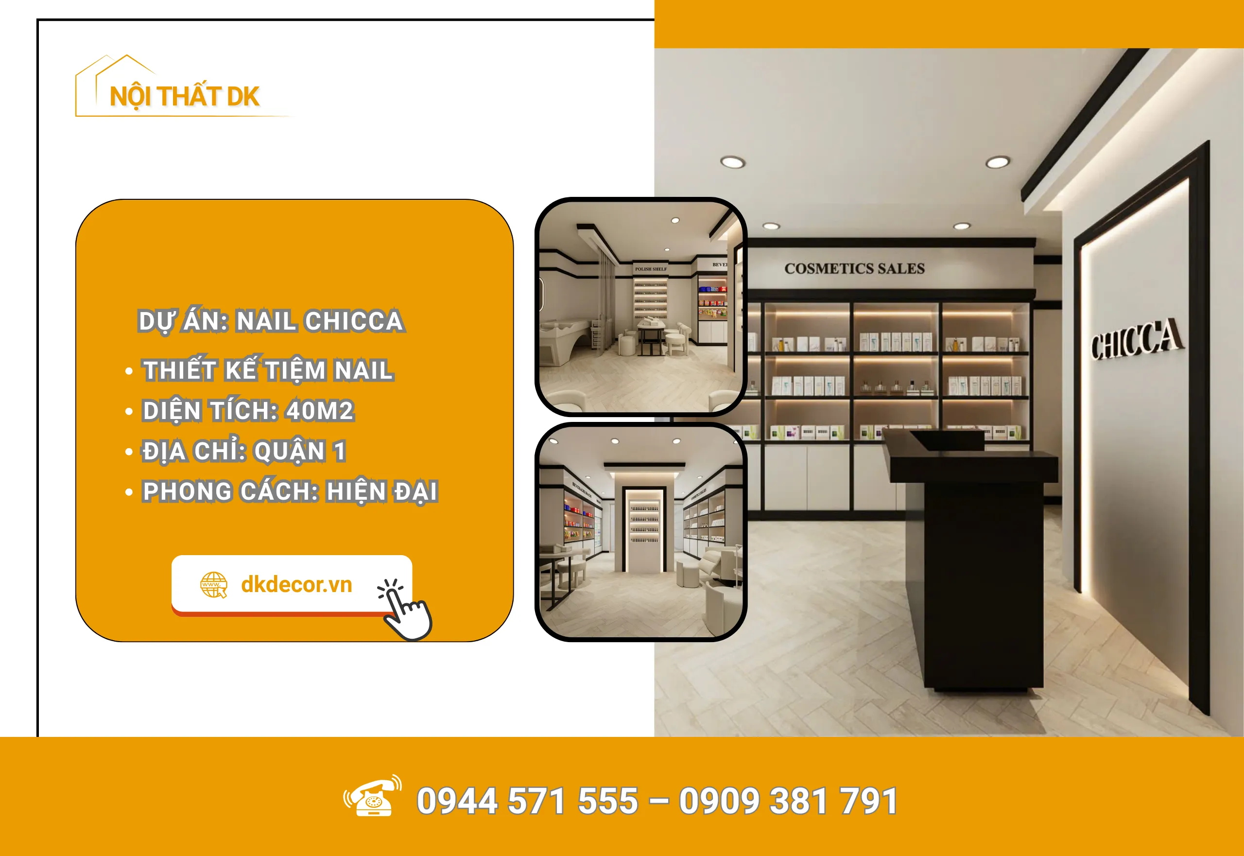 thiết kế nội thất spa chicca nowzone fashionmall quận 1