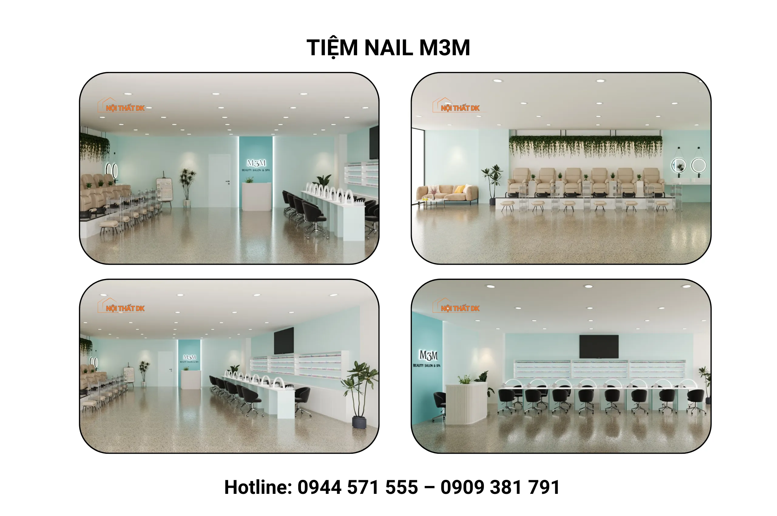 thiết kế tiệm nail M3M thiết kế tiệm nail m3m