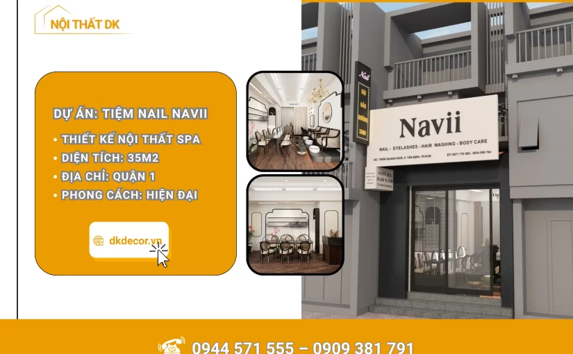 Thiết Kế Tiệm Nail NAVII 35m2 Quận 1
