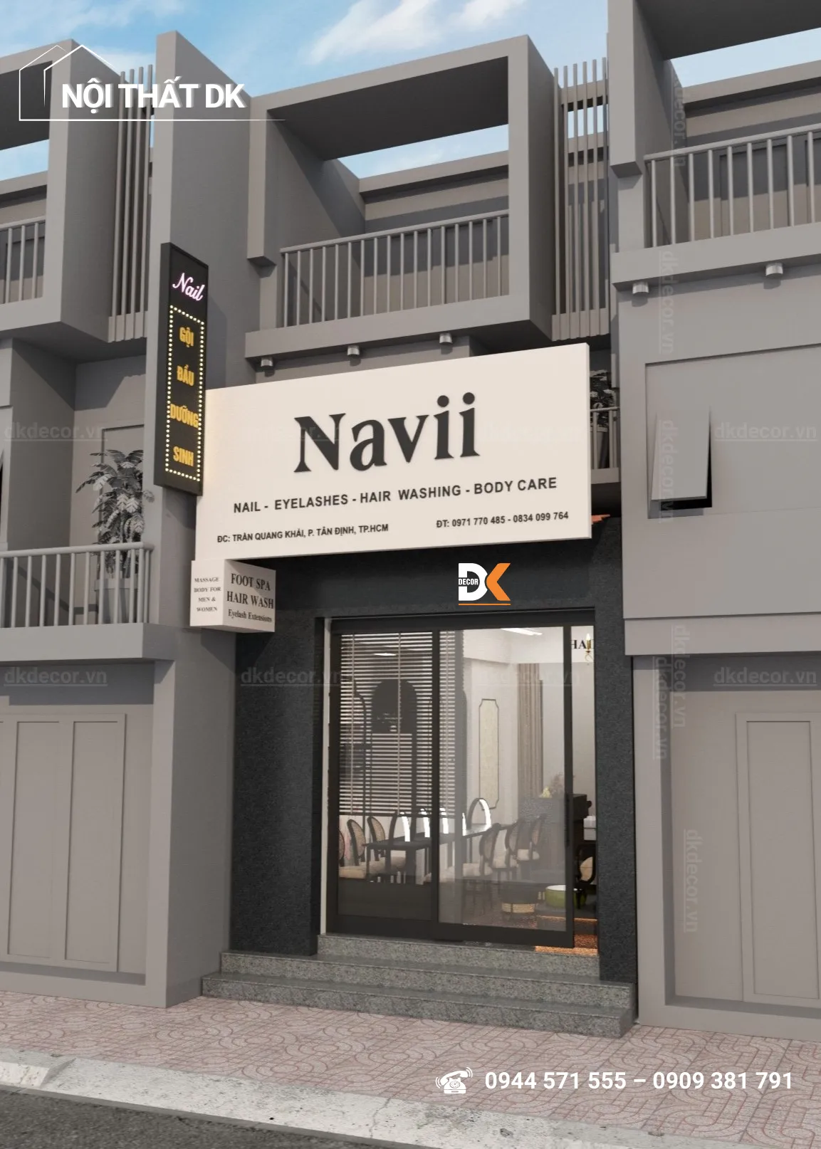 thiết kế tiệm nail navii 35m2 quận 1 thiết kế tiệm nail navii 35m2 quận 1