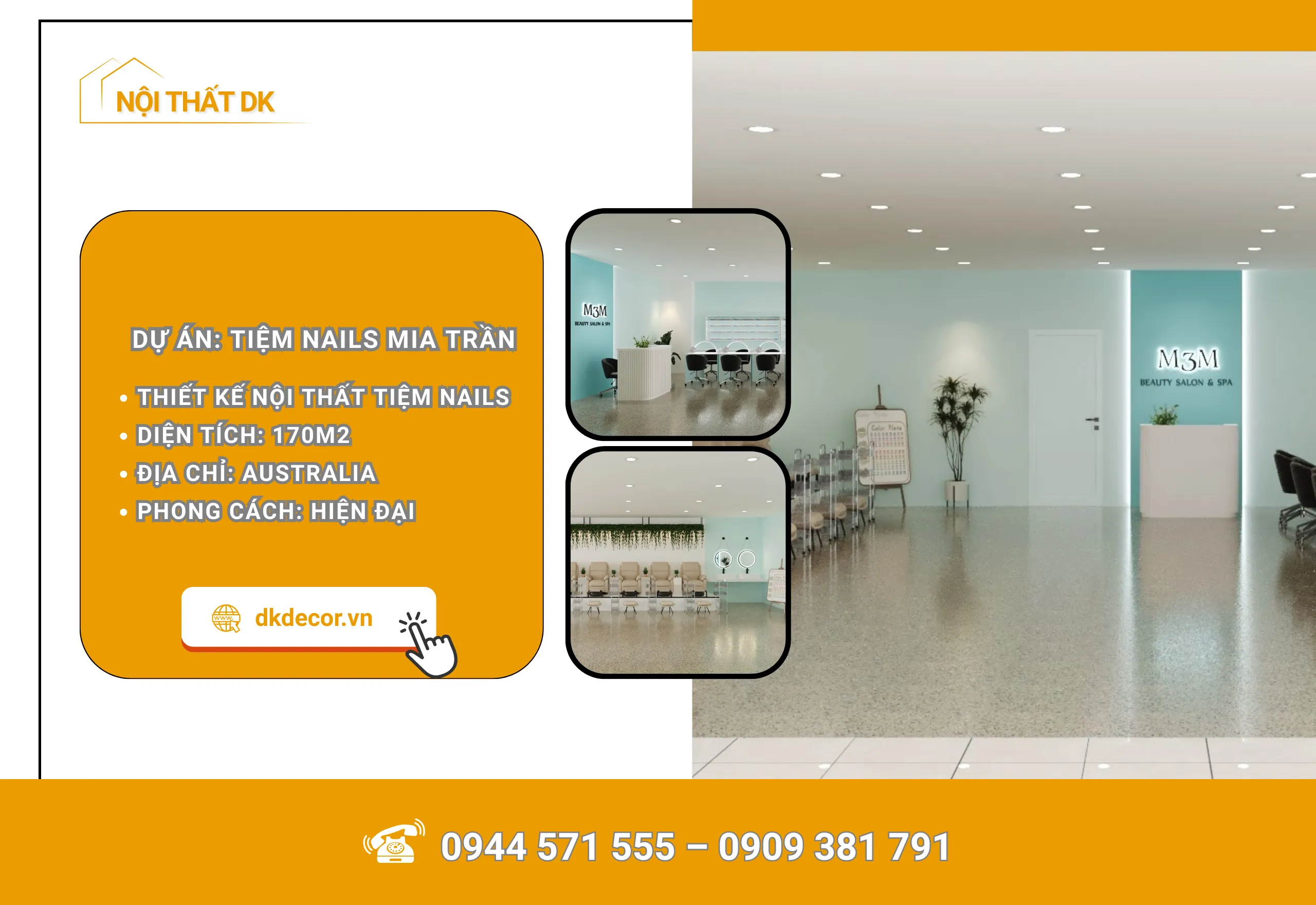 thiết kế tiệm nails tại úc 