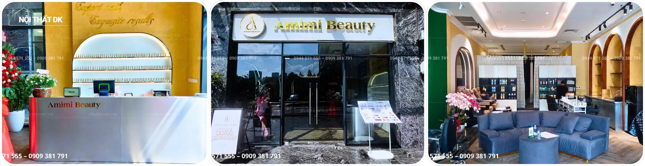 dự án dk thi công salon amimi beauty