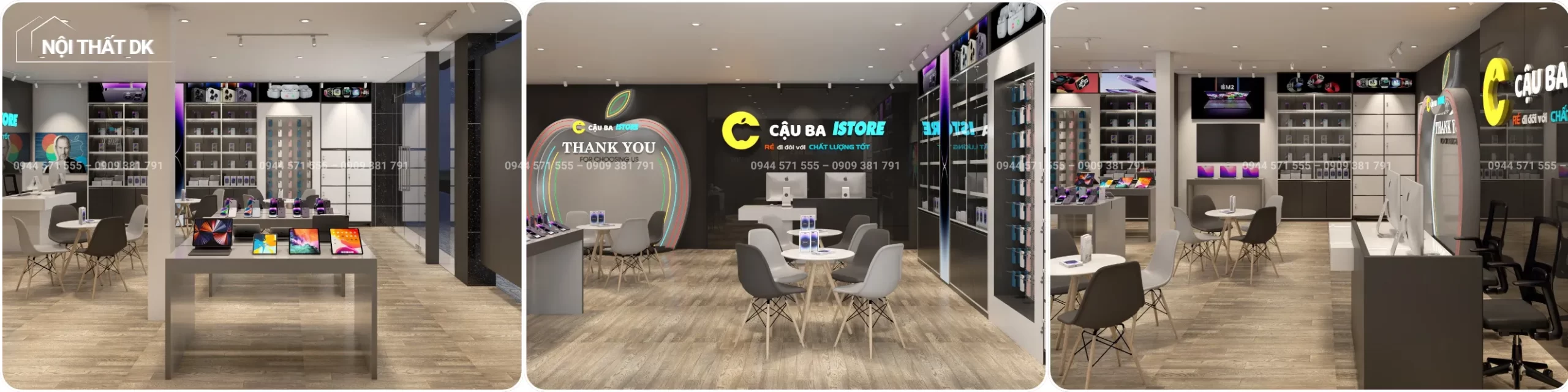 dự án dk thiết kế cửa hàng điện thoại cậu ba istore