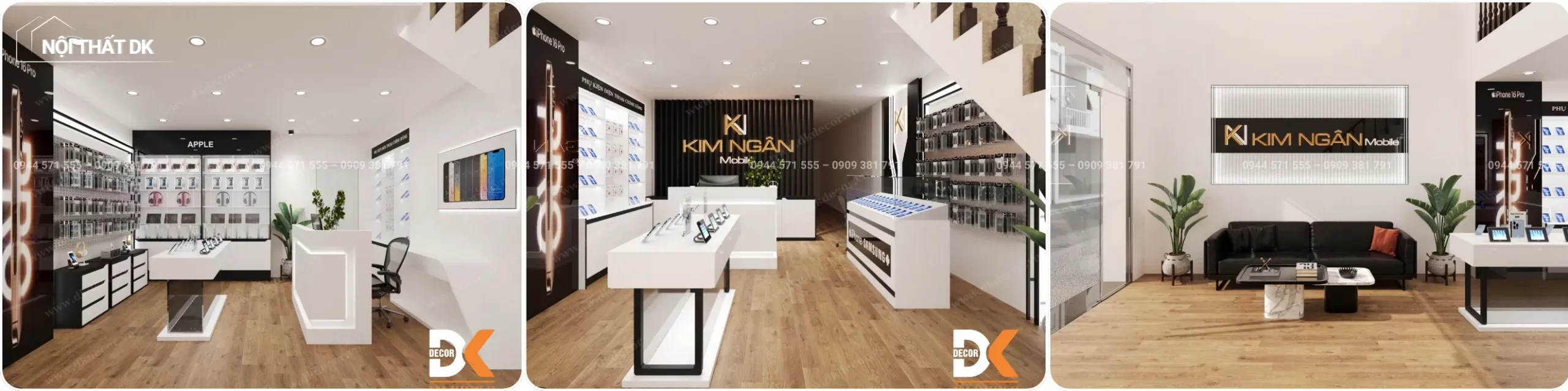 dự án dk thiết kế cửa hàng điện thoại kim ngân mobile