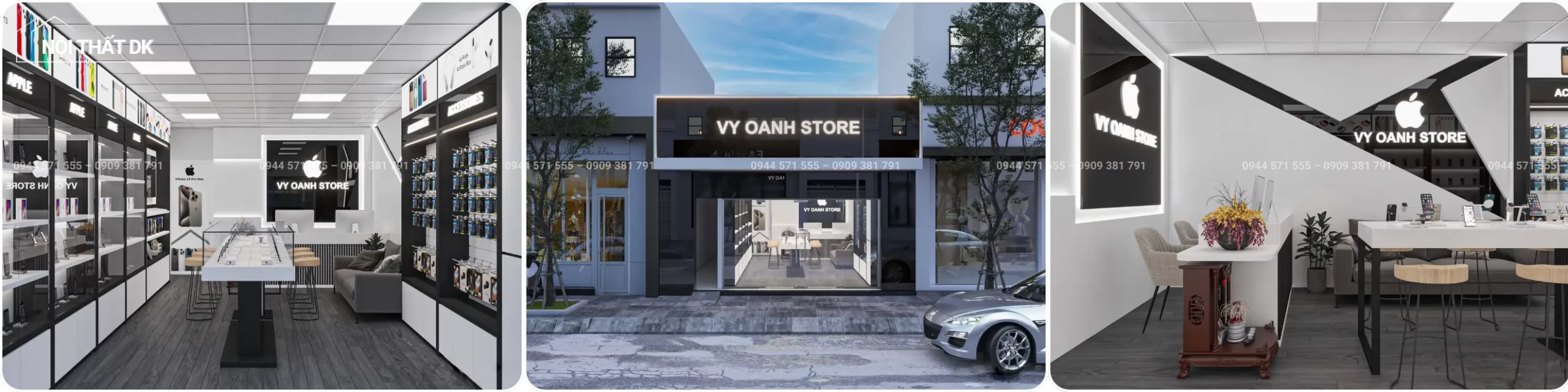 dự án dk thiết kế cửa hàng điện thoại vy oanh