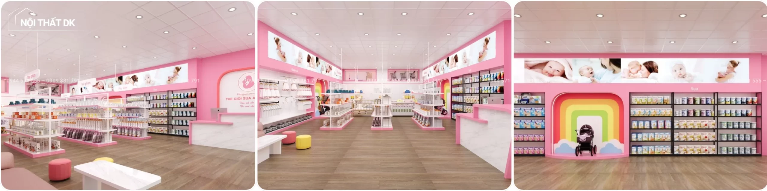 dự án dk thiết kế cửa hàng mẹ và bé quận 9