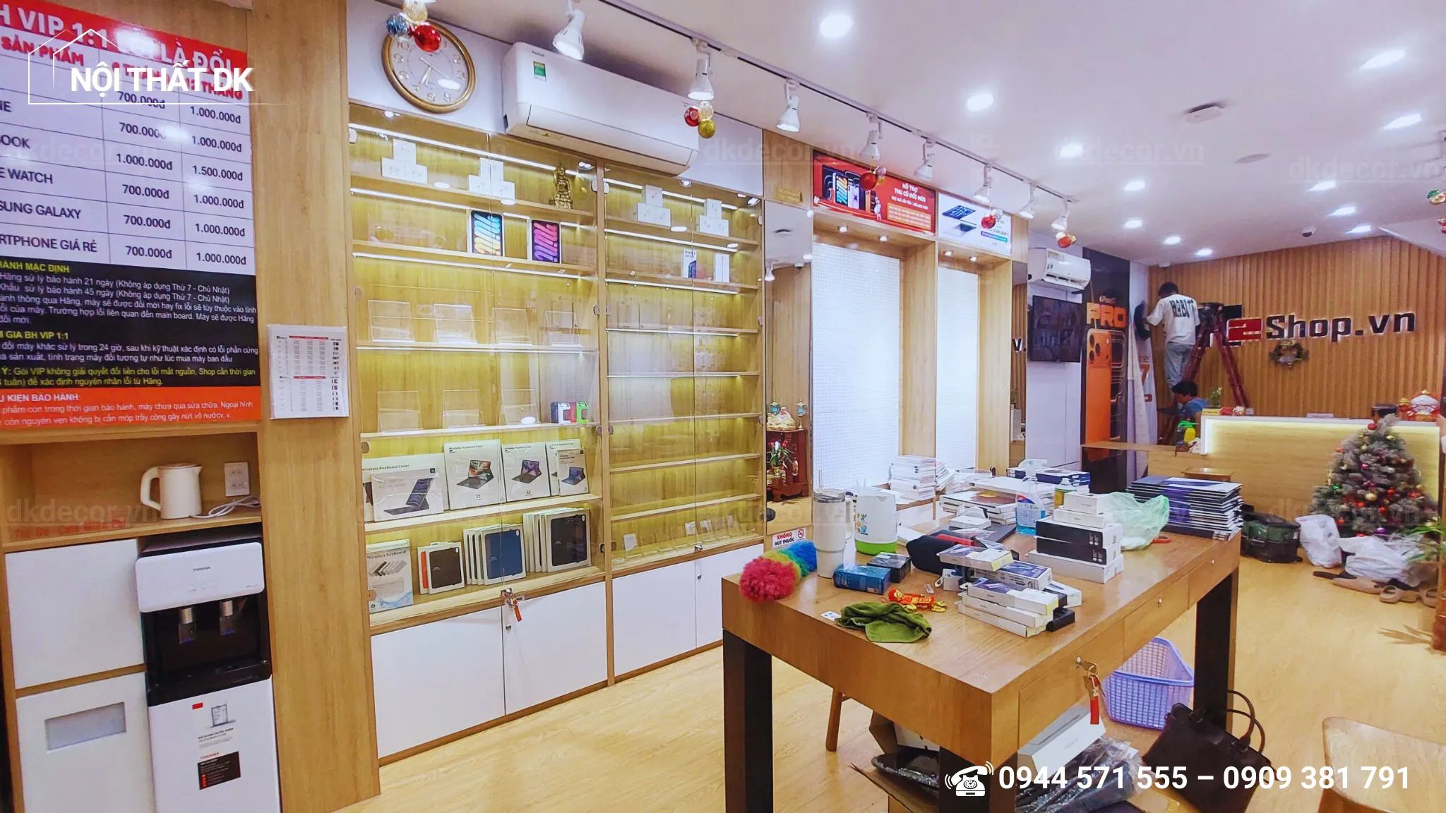 thi công cửa hàng điện thoại h2shop-tân phú - 40m2