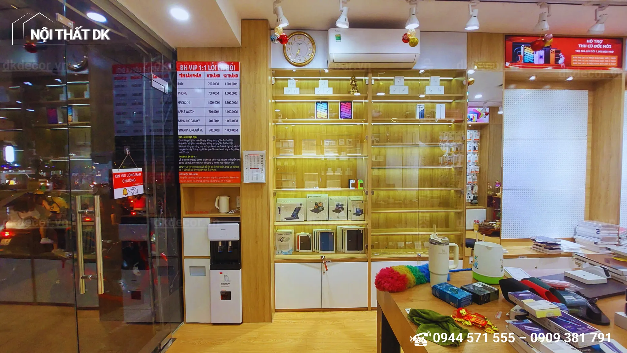 thi công cửa hàng điện thoại h2shop-tân phú - 40m2