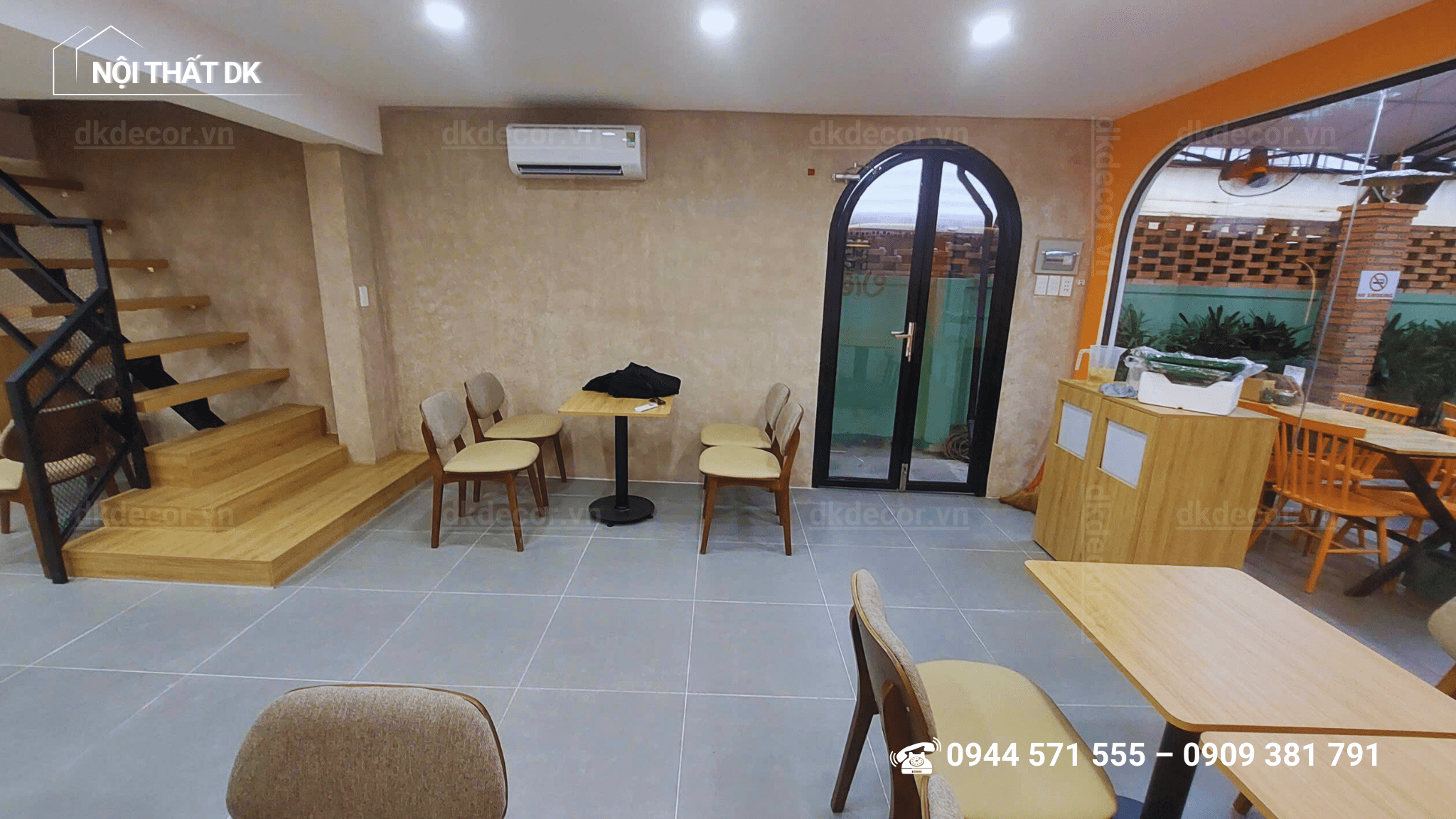 thi công quán ăn viên tại thủ đức 60m2 - nội thất DK