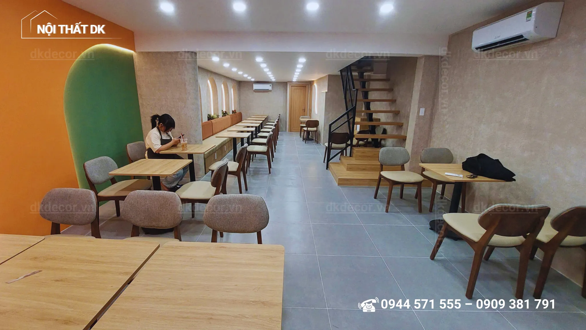 thi công quán ăn viên tại thủ đức 60m2 - nội thất DK