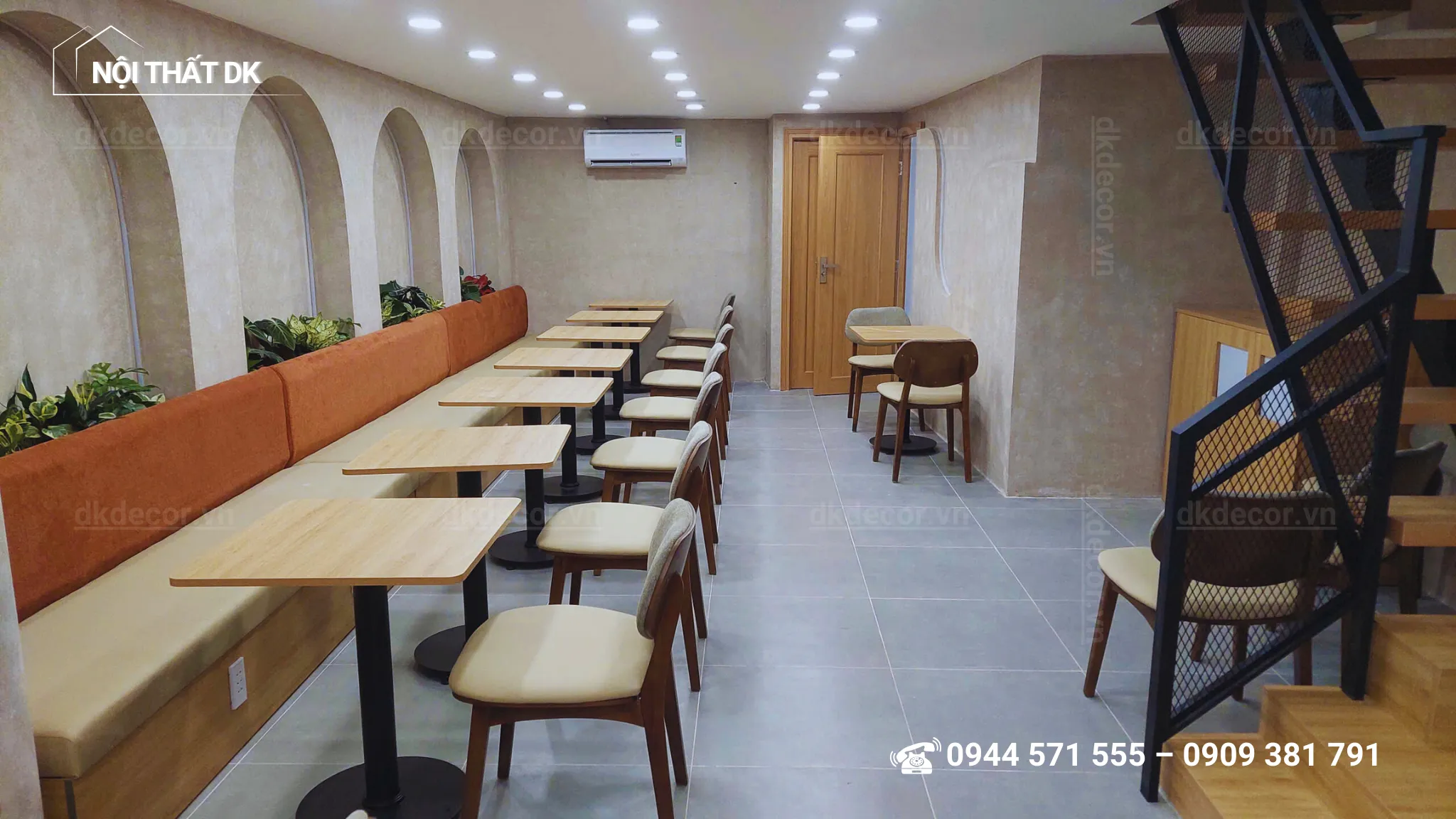 thi công quán ăn viên tại thủ đức 60m2 - nội thất DK