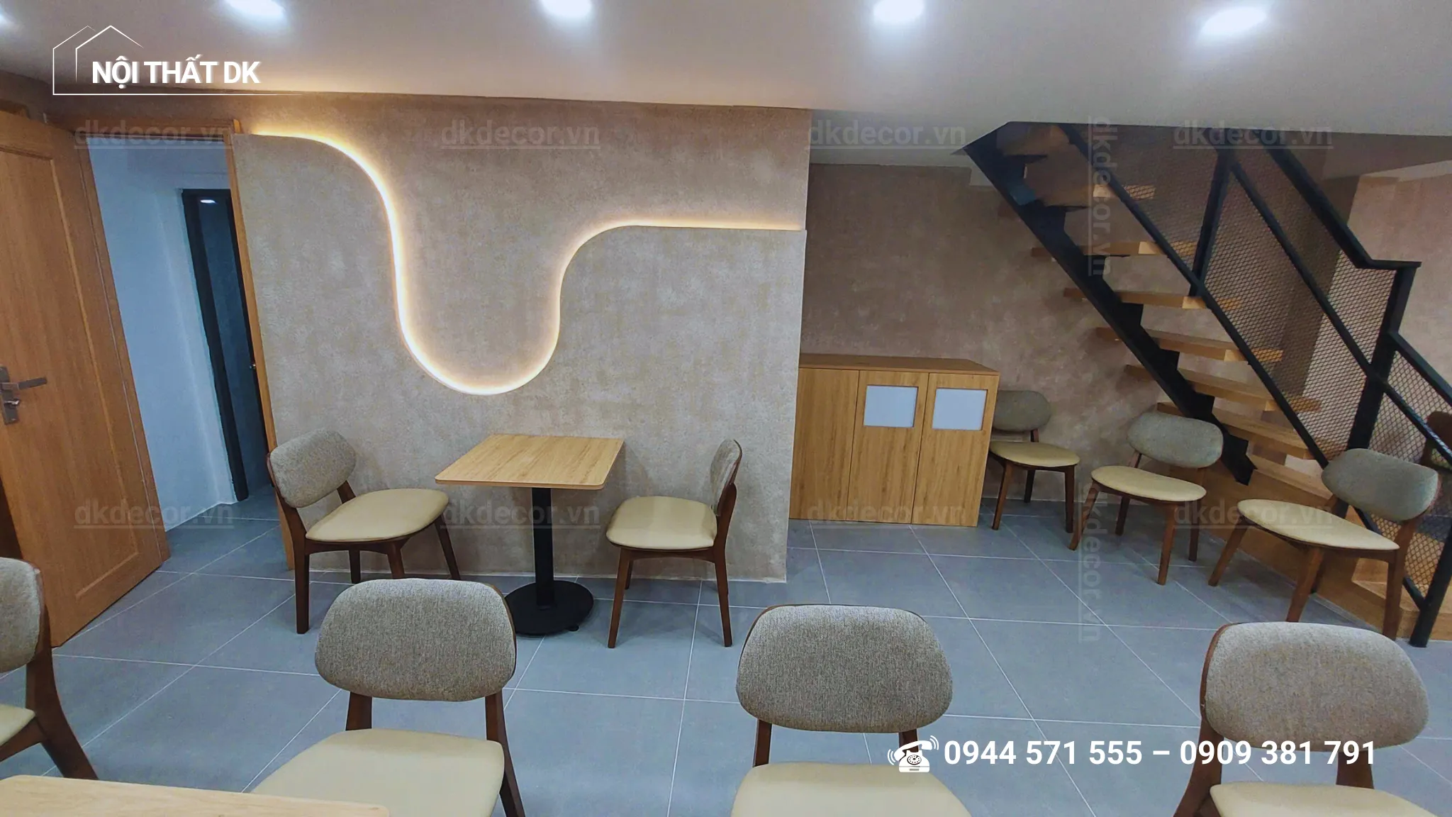 thi công quán ăn viên tại thủ đức 60m2 - nội thất DK