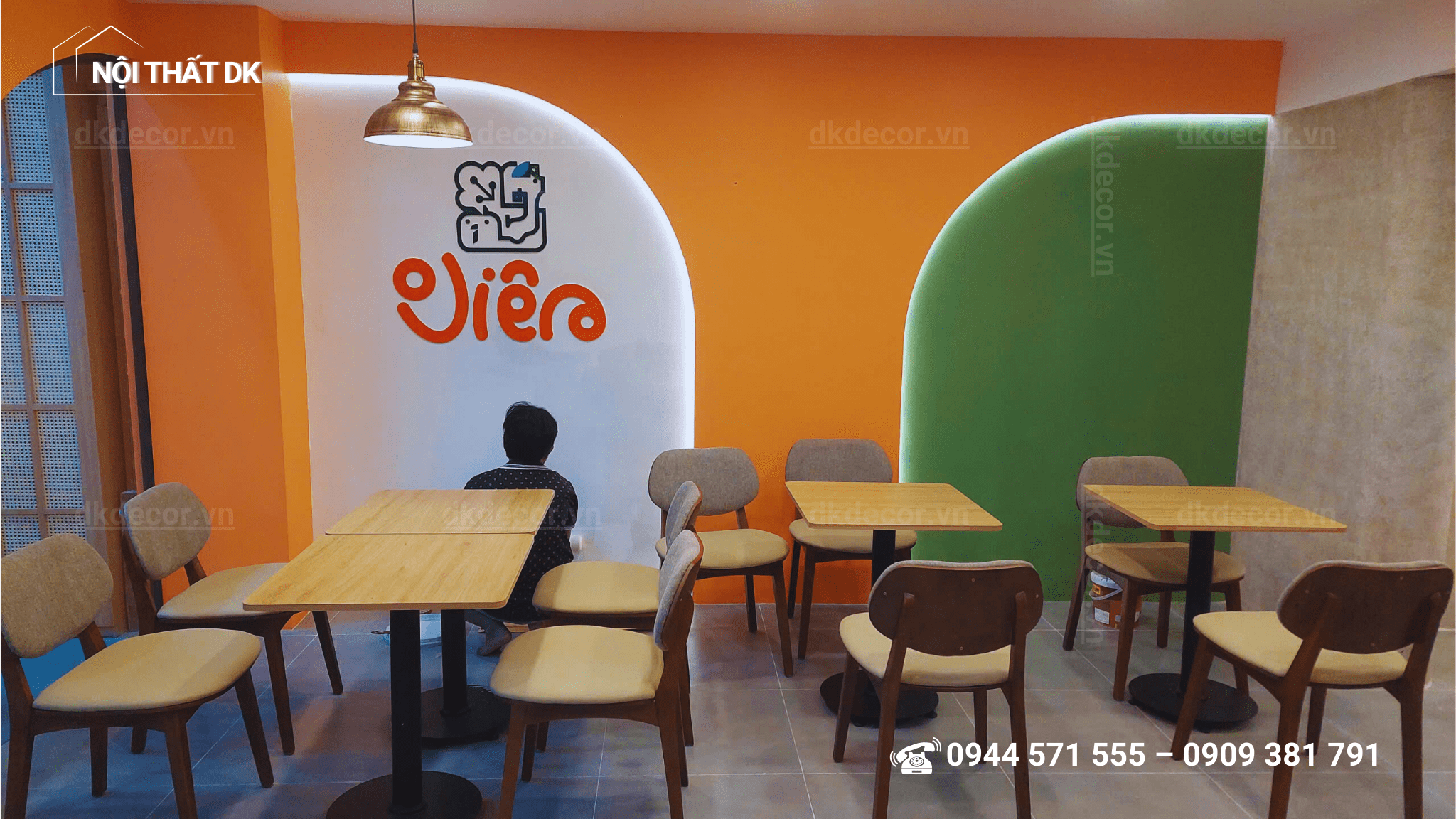 thi công quán ăn viên tại thủ đức 60m2 - nội thất DK