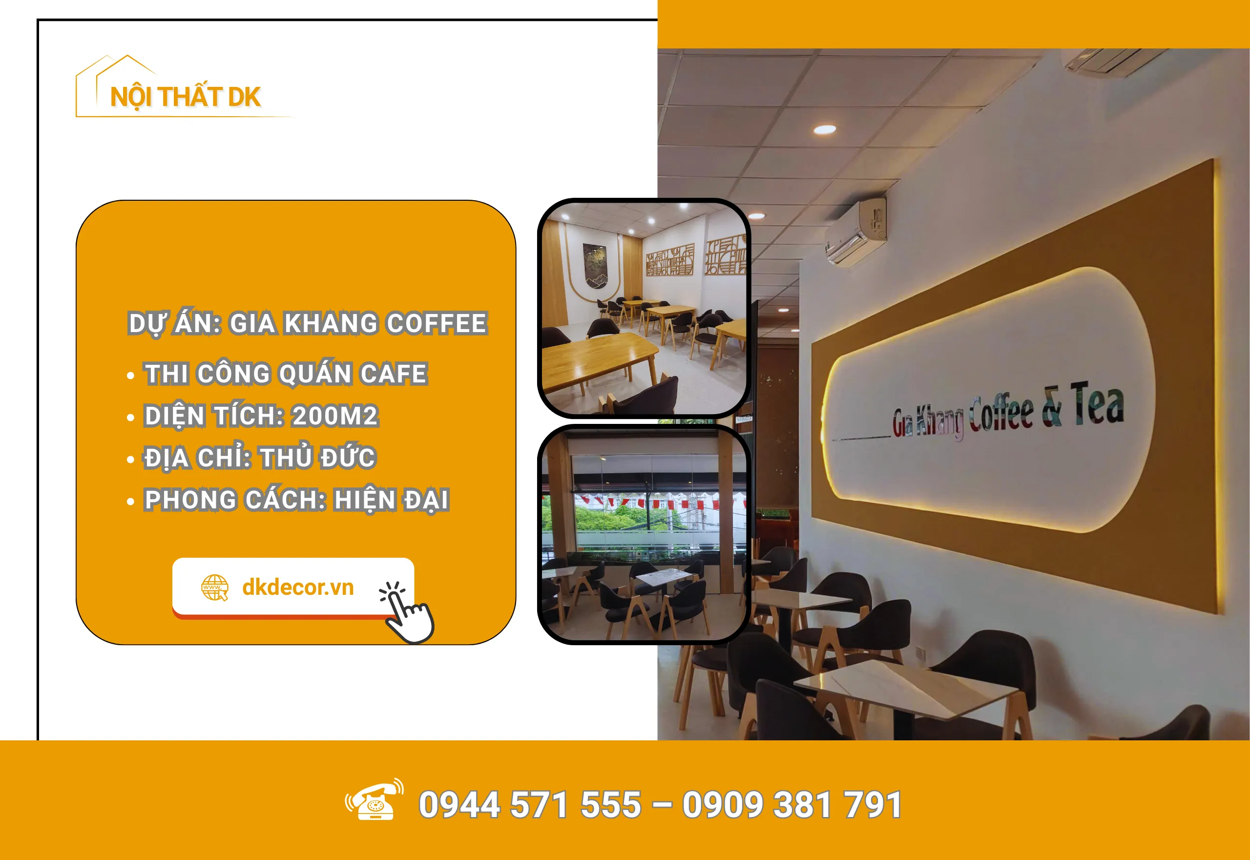 Thi Công Quán Coffee The K – Gia Khang 