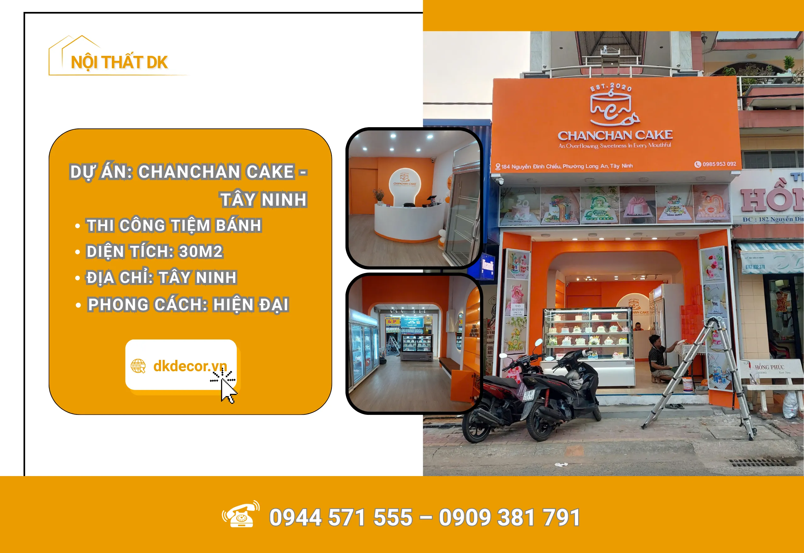 Thi Công Tiệm Bánh Ngọt Chanchan Cake – Tây Ninh 