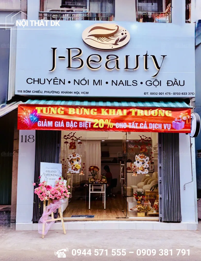 Thi Công Tiệm Nail J-Beauty Quận 4 thi công tiệm nail J-beauty quận 4