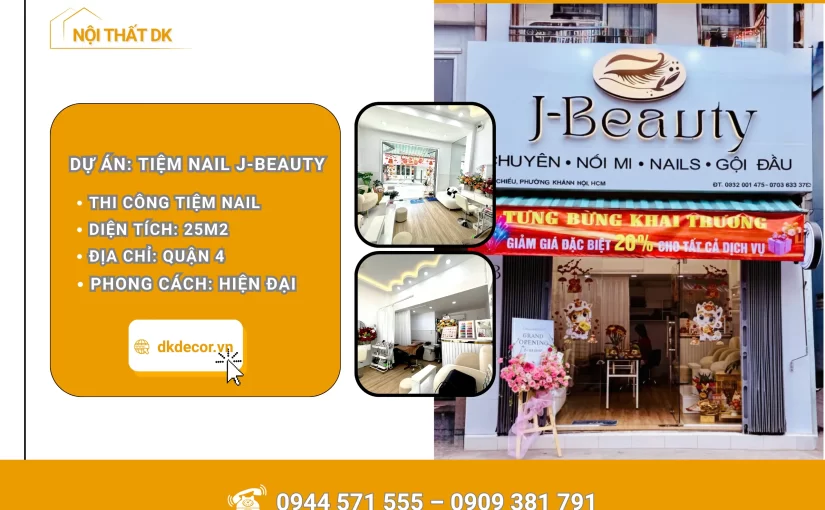 Thi Công Tiệm Nail J-Beauty Quận 4