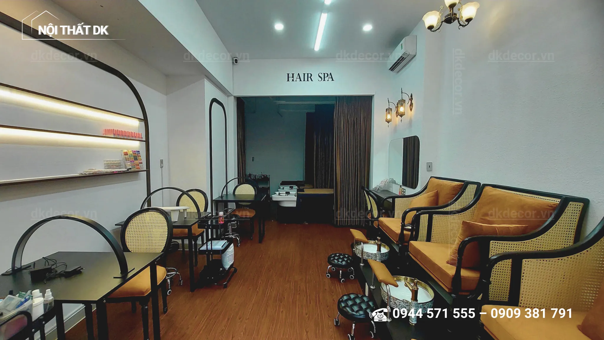 thi công tiệm nail navii quận 1 35m2