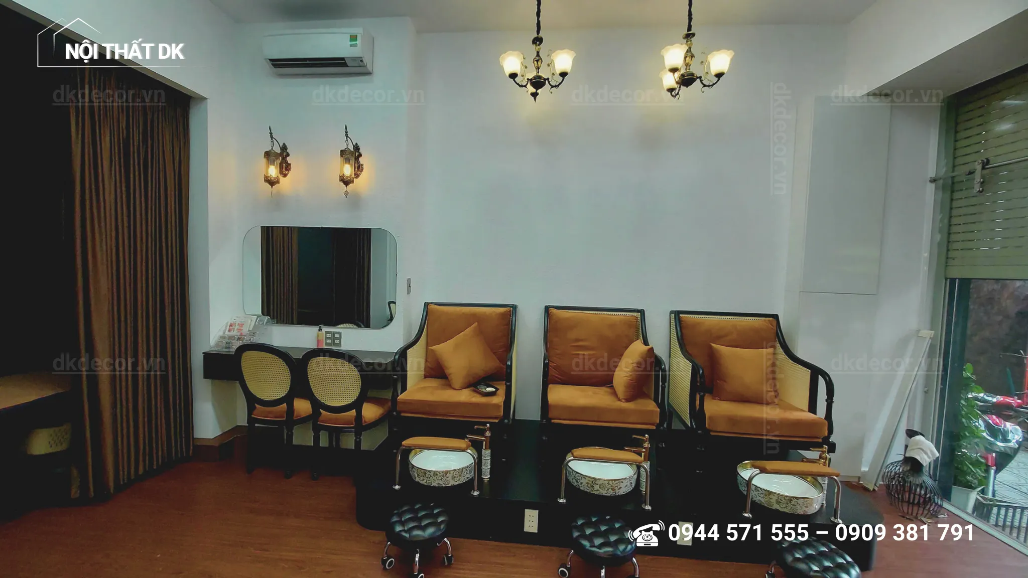 thi công tiệm nail navii quận 1 35m2