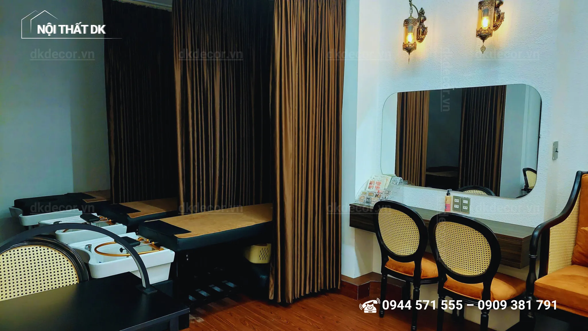 thi công tiệm nail navii quận 1 35m2