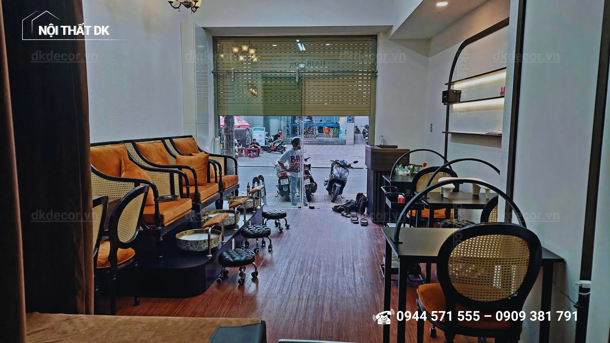 thi công tiệm nail navii quận 1 35m2