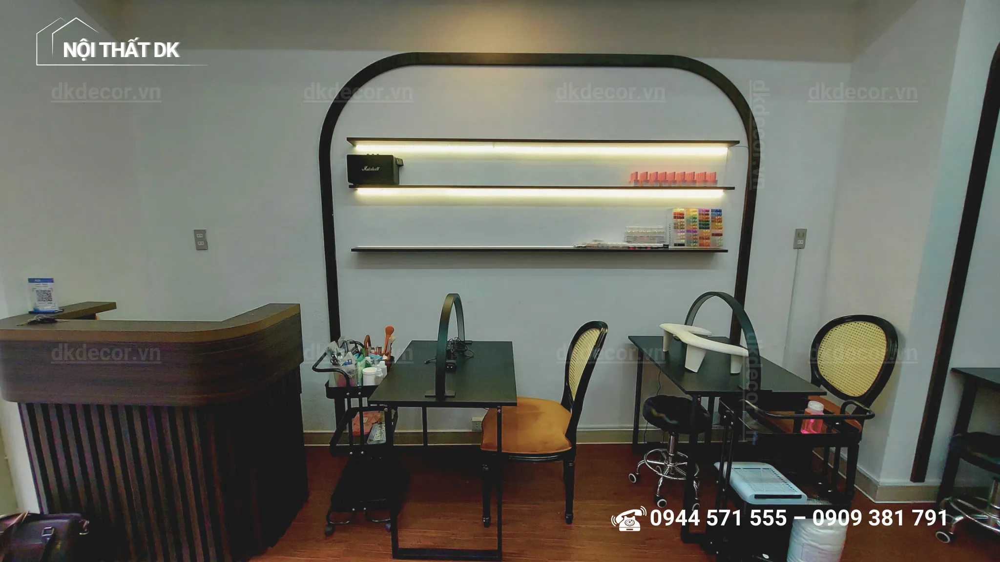 thi công tiệm nail navii quận 1 35m2