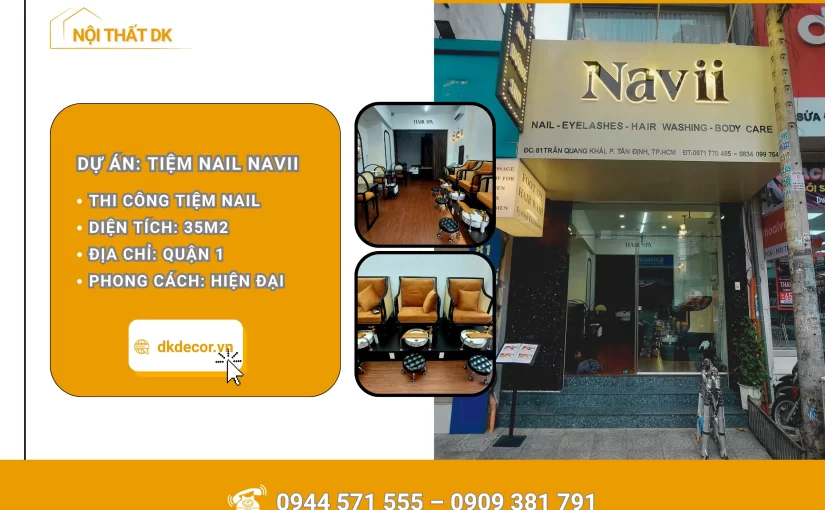 Thi Công Tiệm Nail Navii Quận 1 – 35m2