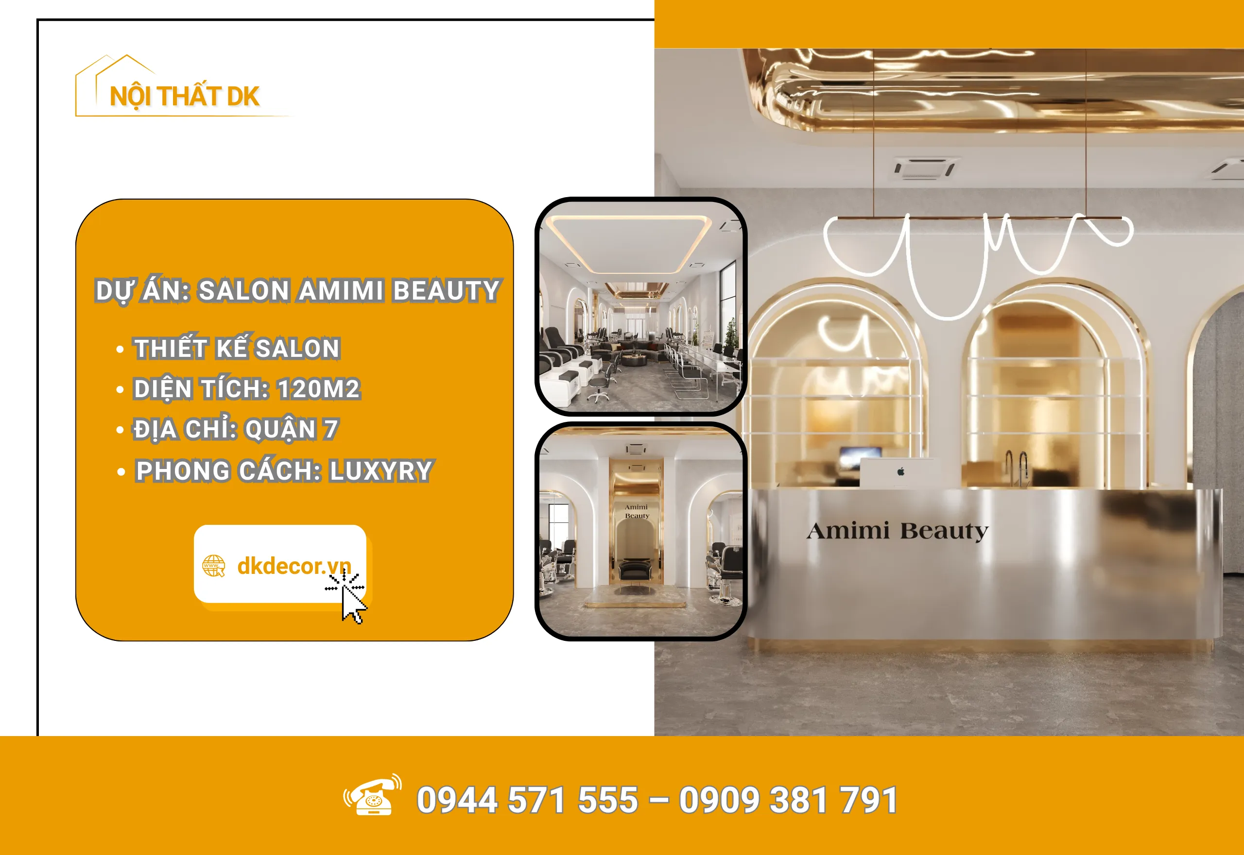 Thiết Kế Salon Amimi Beauty Quận 7 