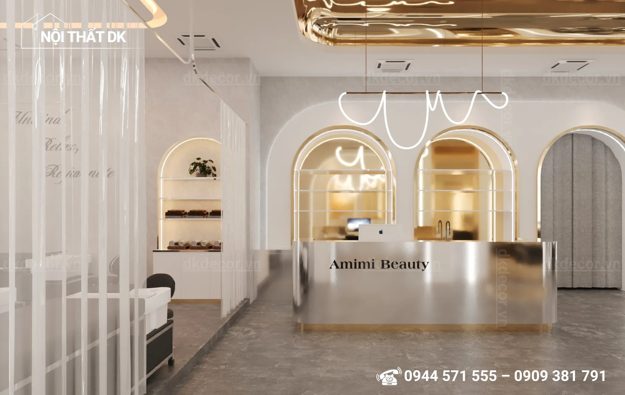 thiết kế salon amimi beauty quận 7 - 120m2