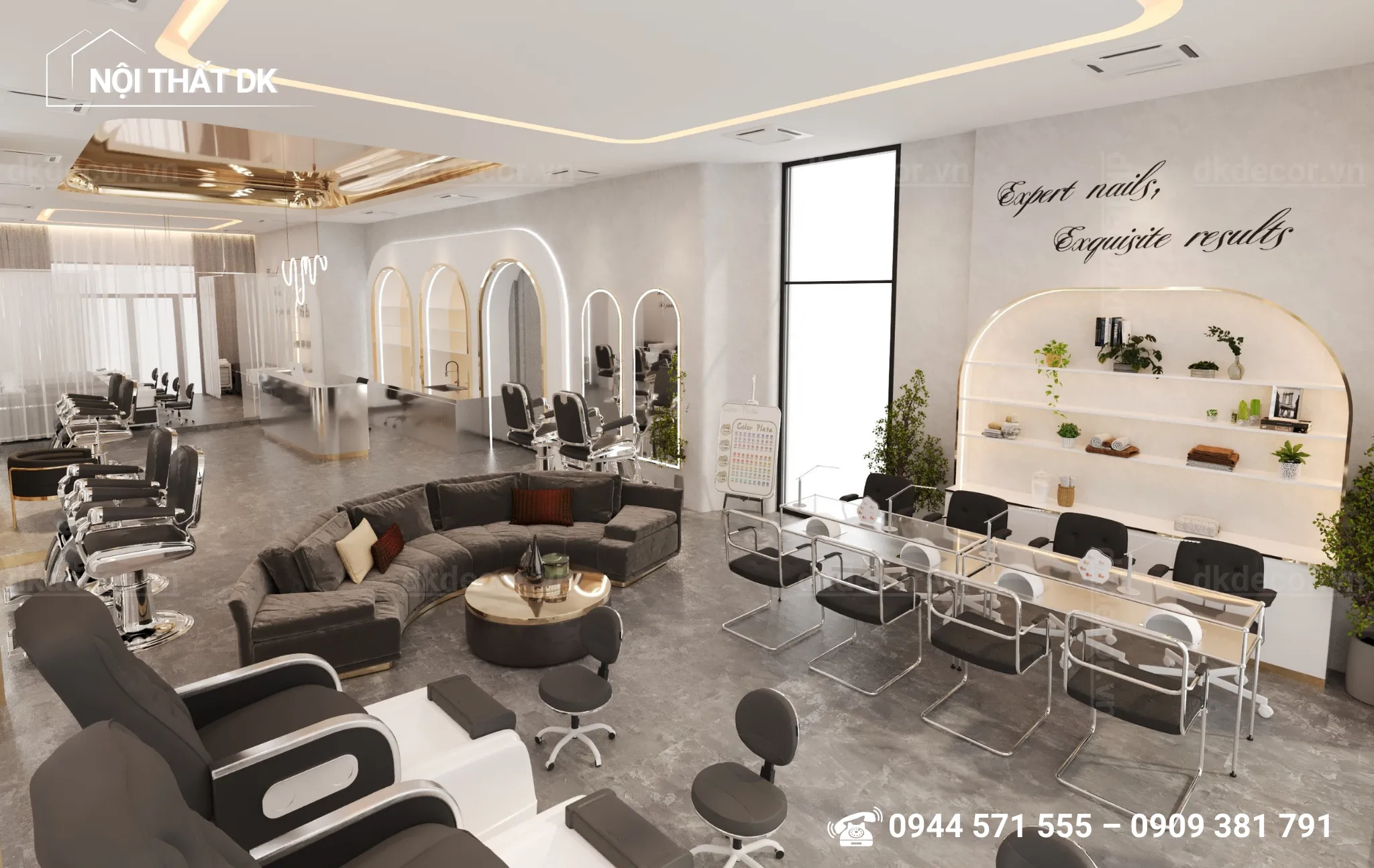 thiết kế salon amimi beauty quận 7 - 120m2