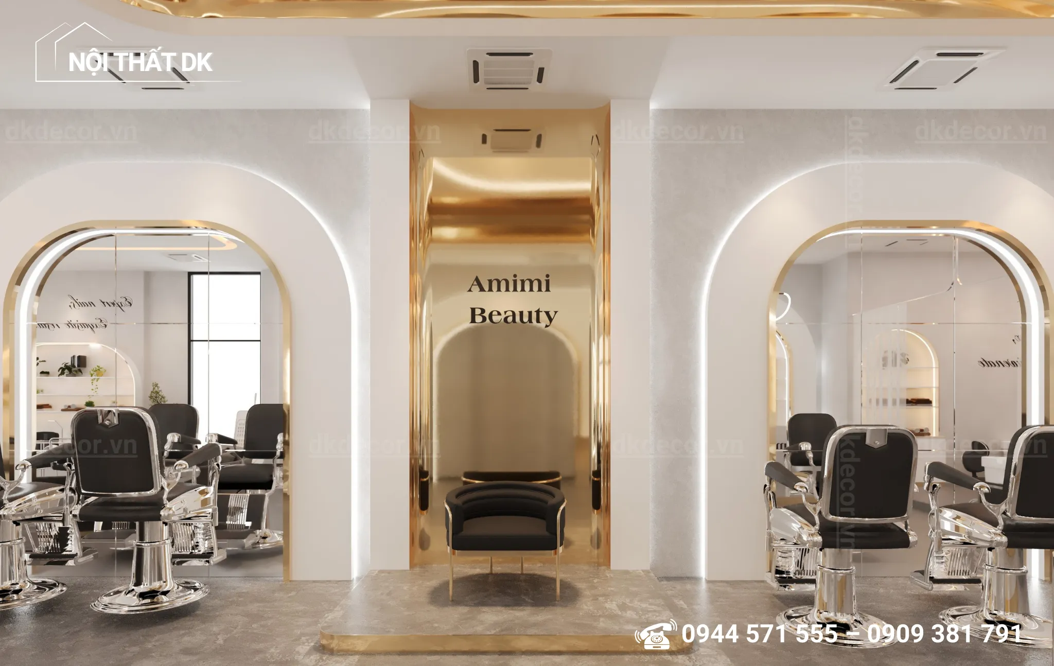 thiết kế salon amimi beauty quận 7 - 120m2