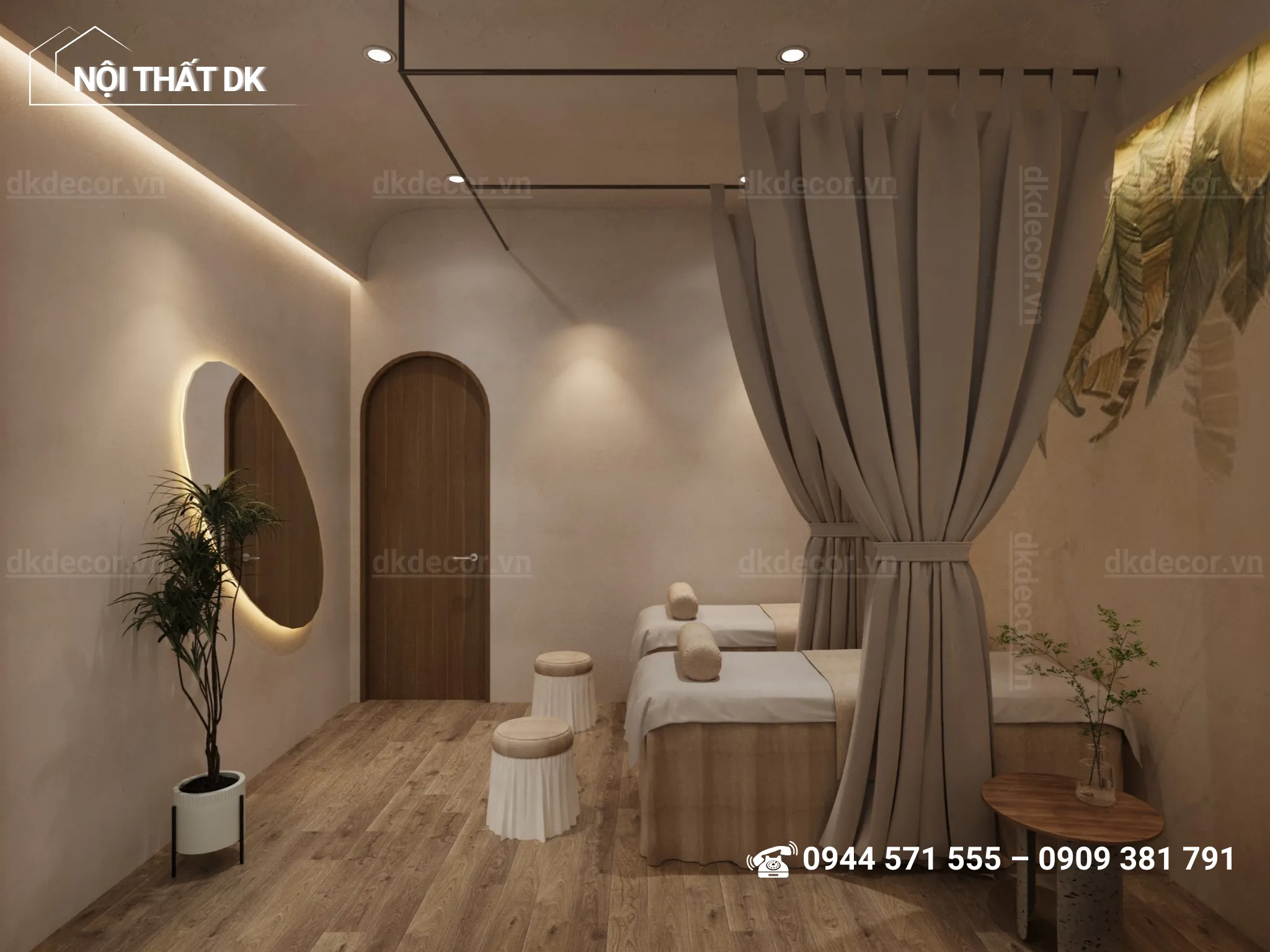 thiết kế spa mini khánh vy 60m2 bình dương