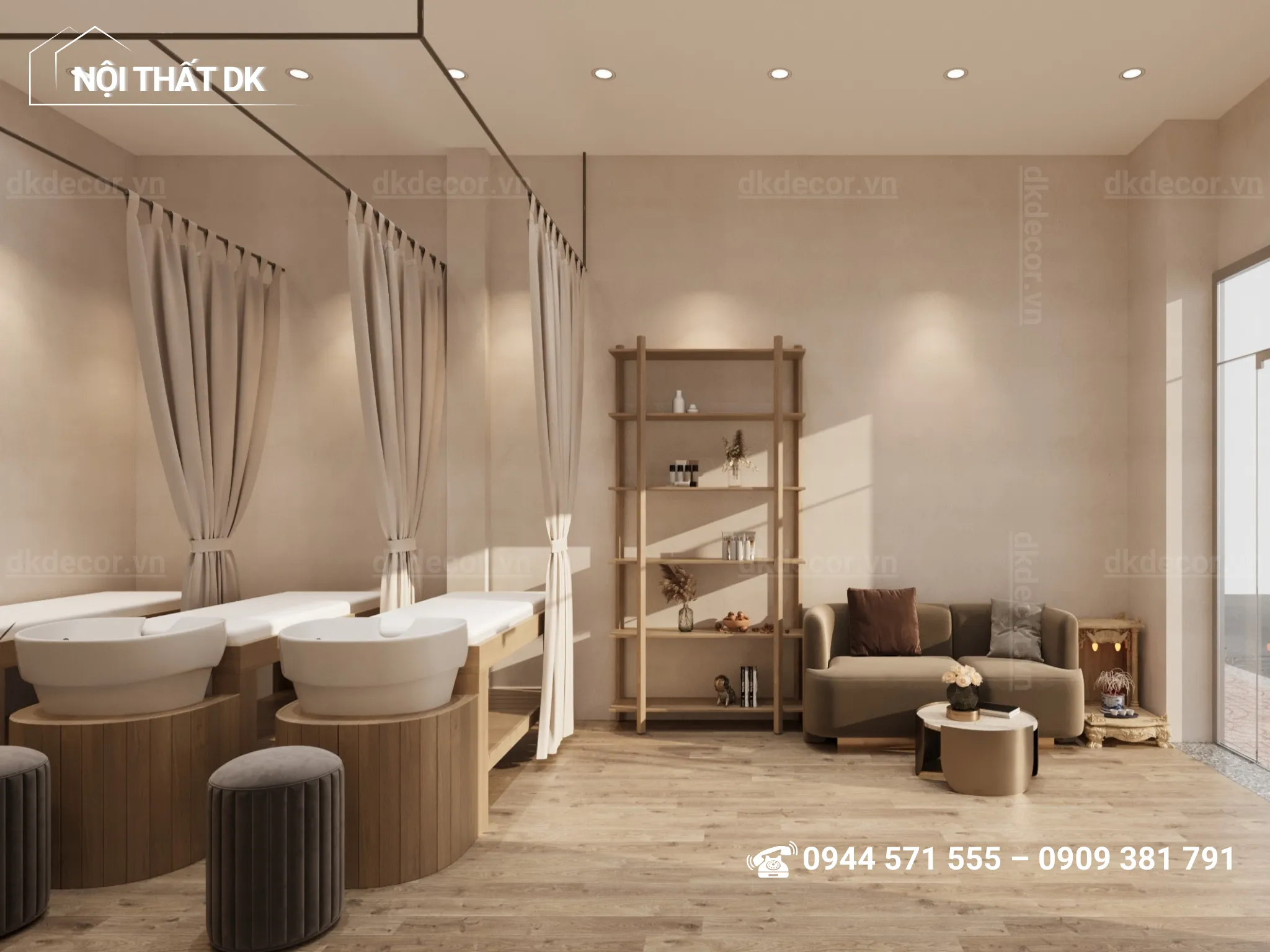 thiết kế spa mini khánh vy 60m2 bình dương