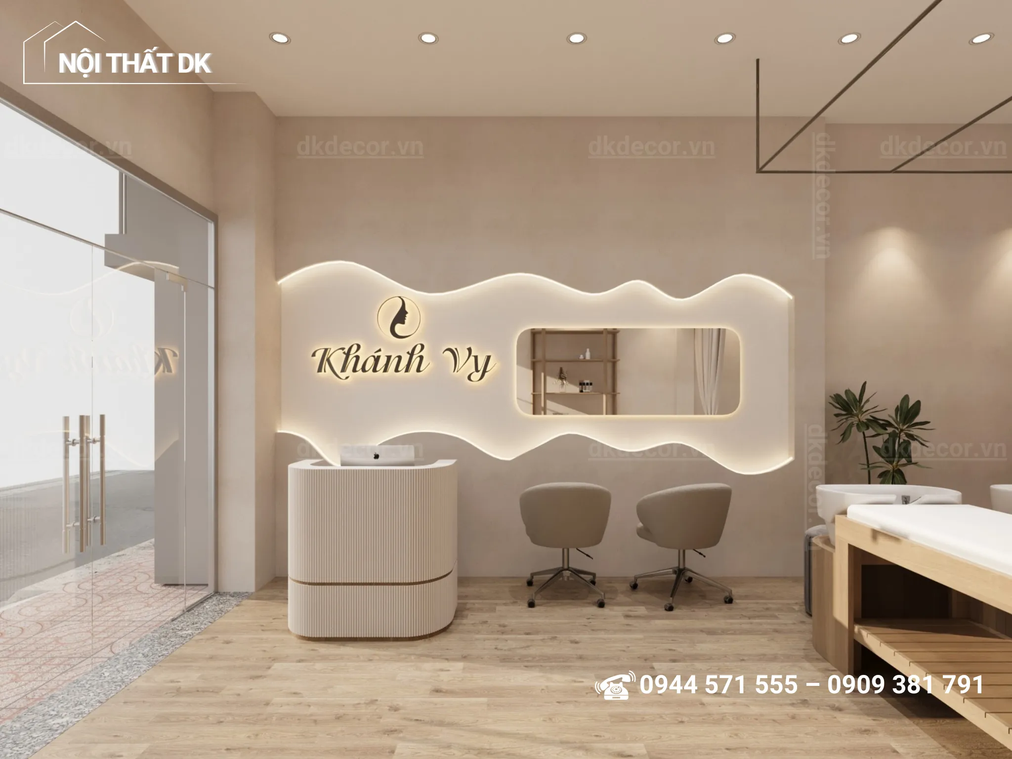 thiết kế spa mini khánh vy 60m2 bình dương