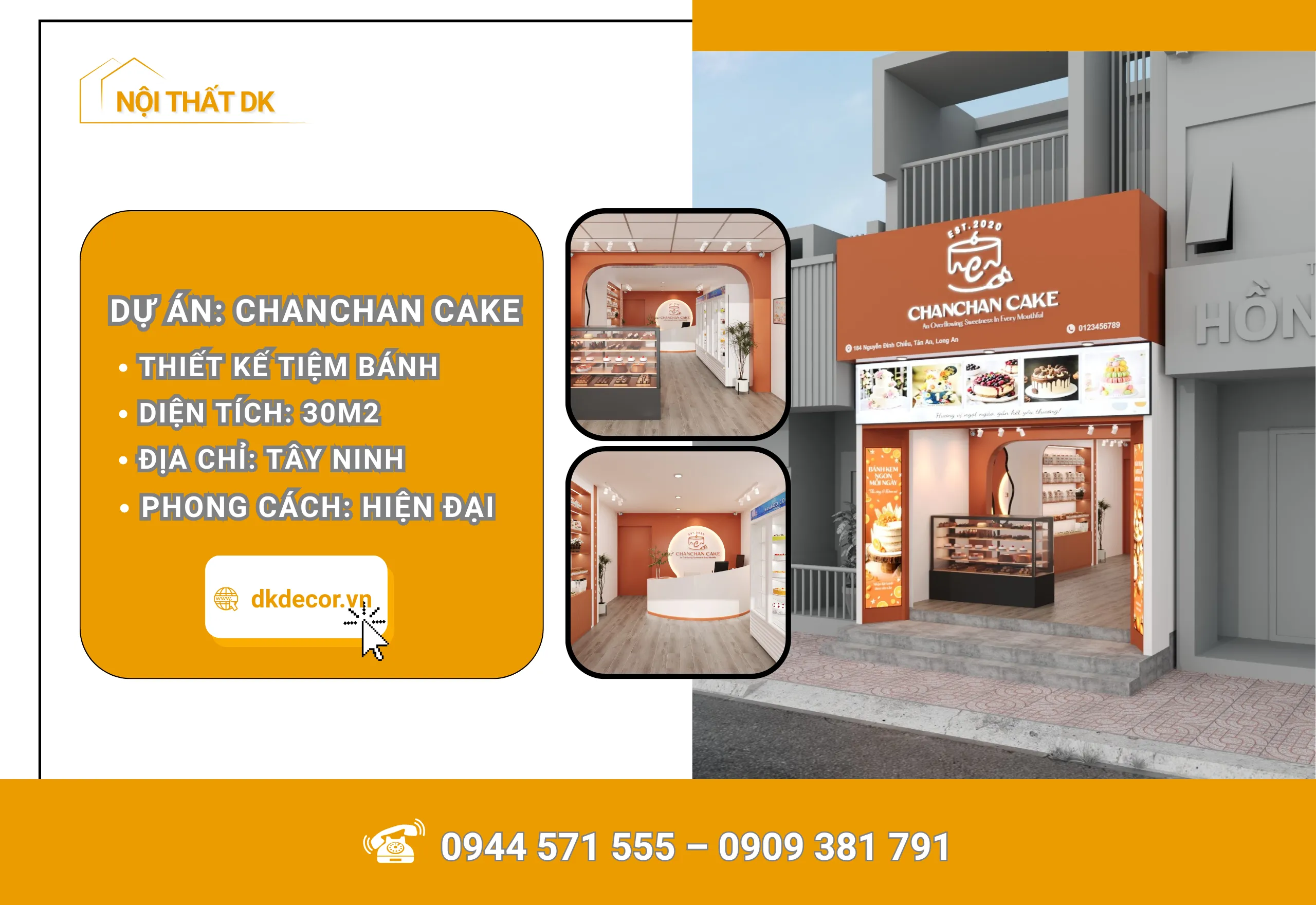 Thiết Kế Tiệm Bánh Ngọt ChanChan Cake Tây Ninh 