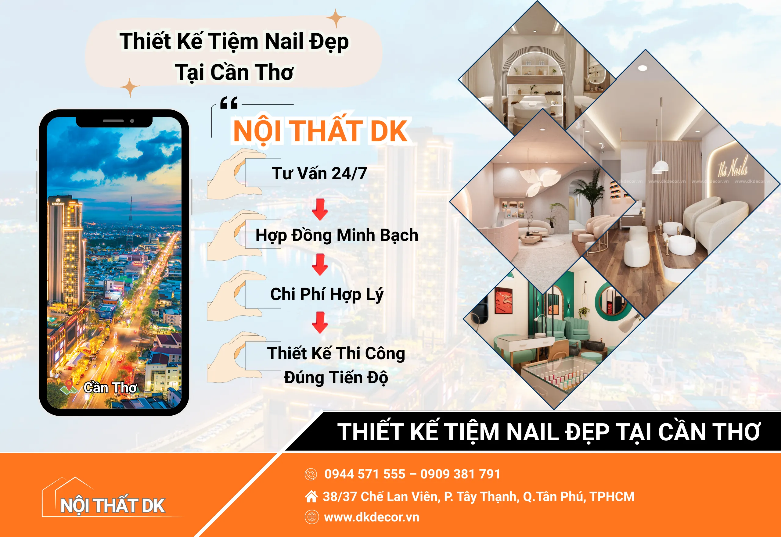 Thiết Kế Tiệm Nail Đẹp Tại Cần Thơ 