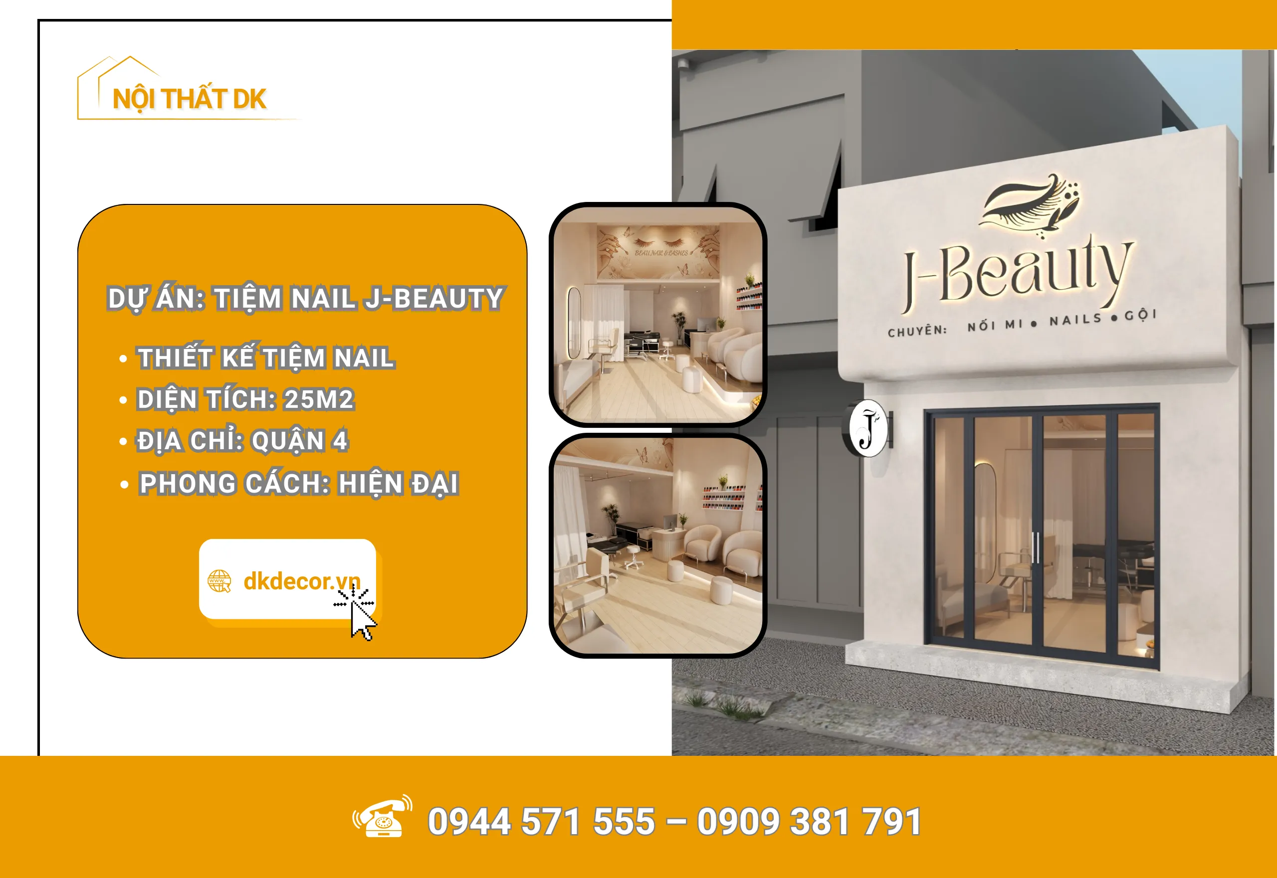 Thiết Kế Tiệm Nail J-Beauty Quận 4 